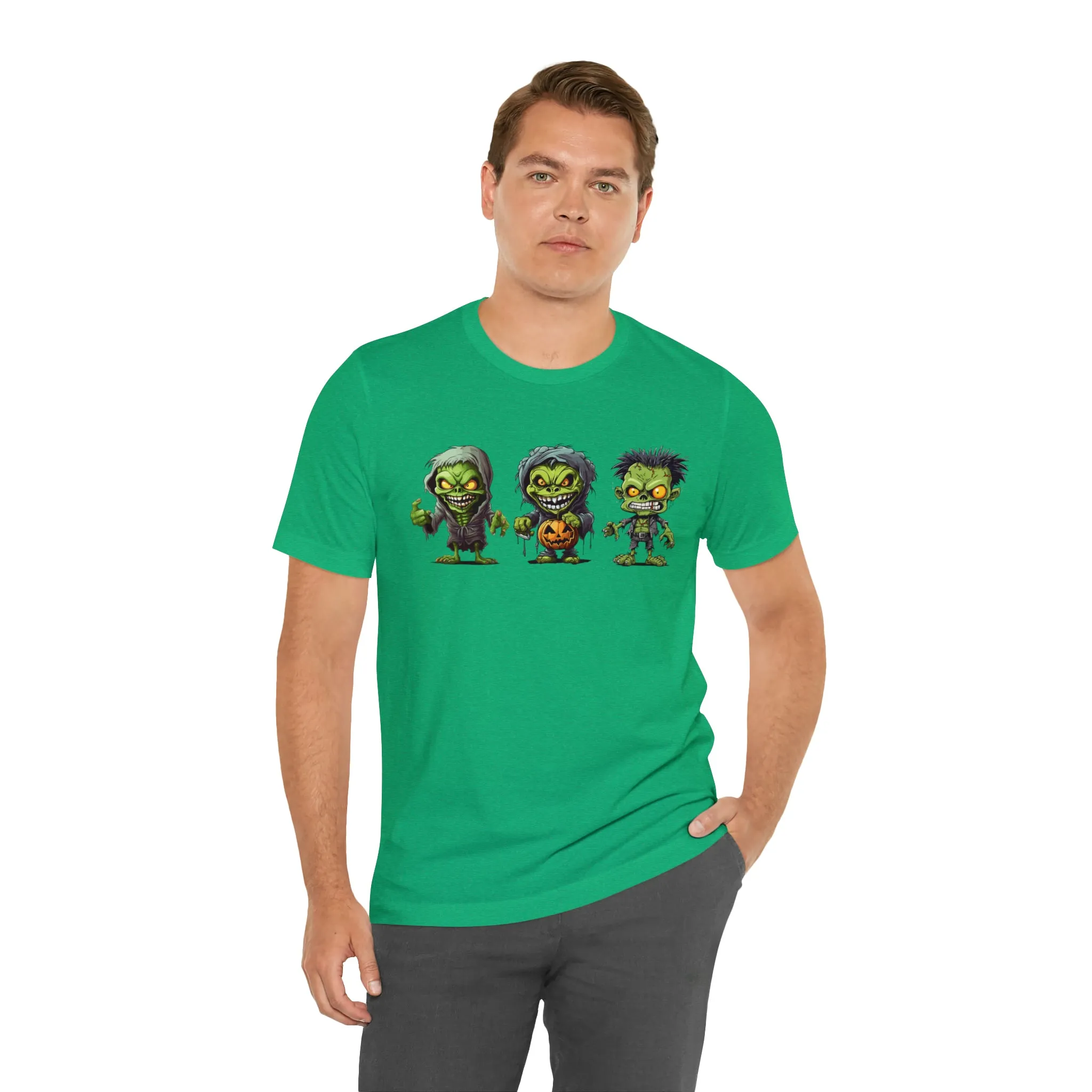 Three Scary Ghouls T-Shirt | Creepy Ghouls Tee |  Bella Canvas 3001Unisex | Spooky Short Sleeve Tshirt