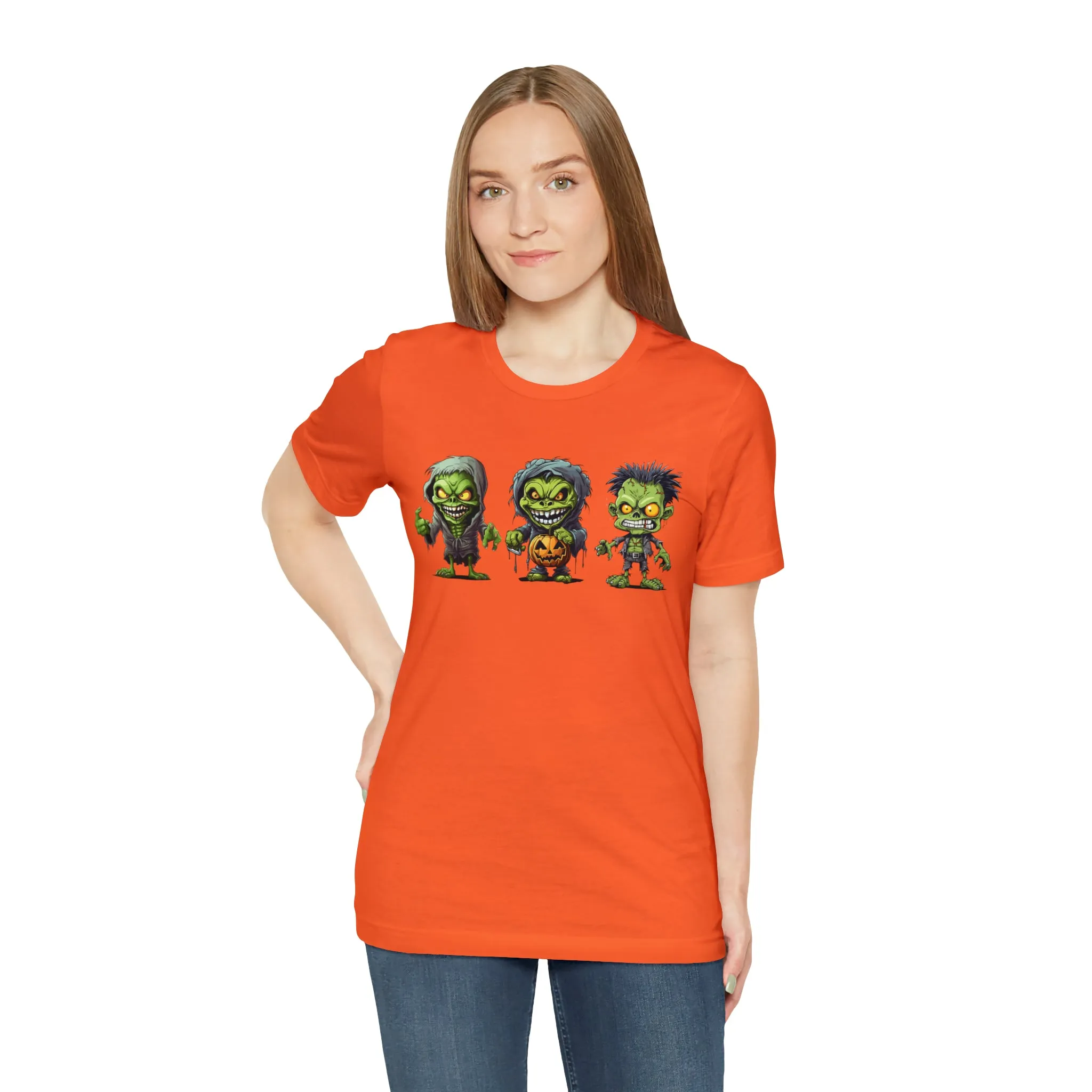 Three Scary Ghouls T-Shirt | Creepy Ghouls Tee |  Bella Canvas 3001Unisex | Spooky Short Sleeve Tshirt