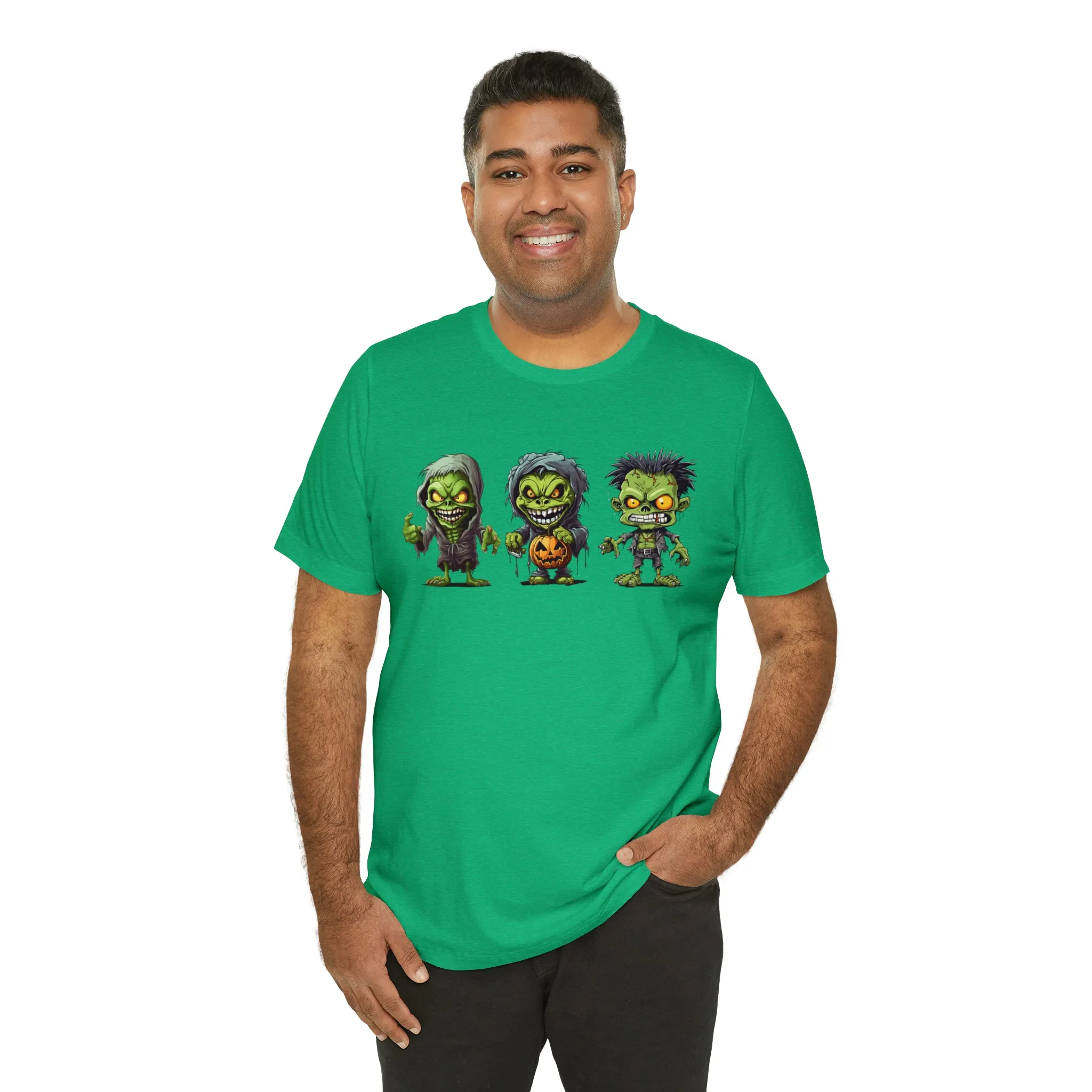 Three Scary Ghouls T-Shirt | Creepy Ghouls Tee |  Bella Canvas 3001Unisex | Spooky Short Sleeve Tshirt