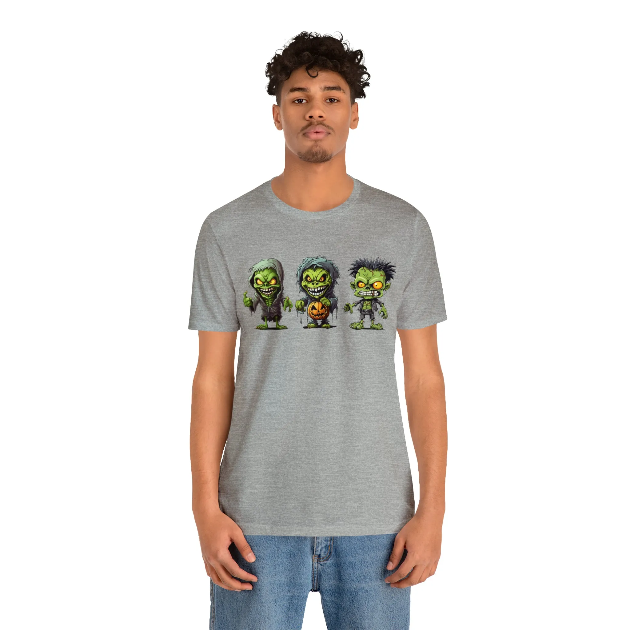 Three Scary Ghouls T-Shirt | Creepy Ghouls Tee |  Bella Canvas 3001Unisex | Spooky Short Sleeve Tshirt