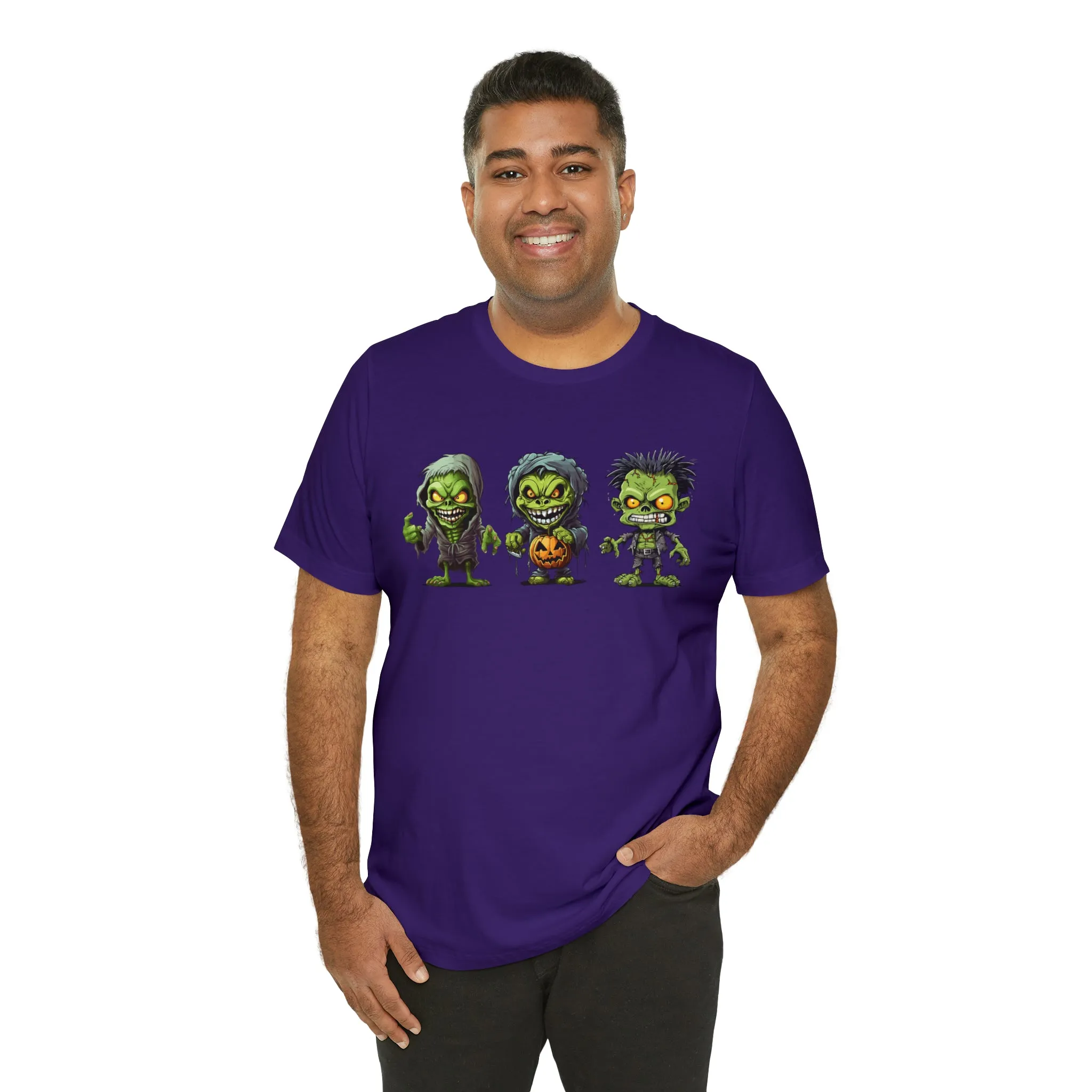 Three Scary Ghouls T-Shirt | Creepy Ghouls Tee |  Bella Canvas 3001Unisex | Spooky Short Sleeve Tshirt