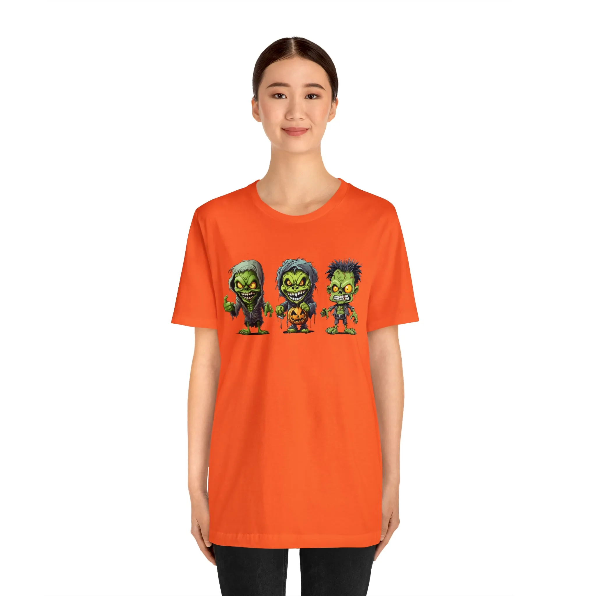 Three Scary Ghouls T-Shirt | Creepy Ghouls Tee |  Bella Canvas 3001Unisex | Spooky Short Sleeve Tshirt