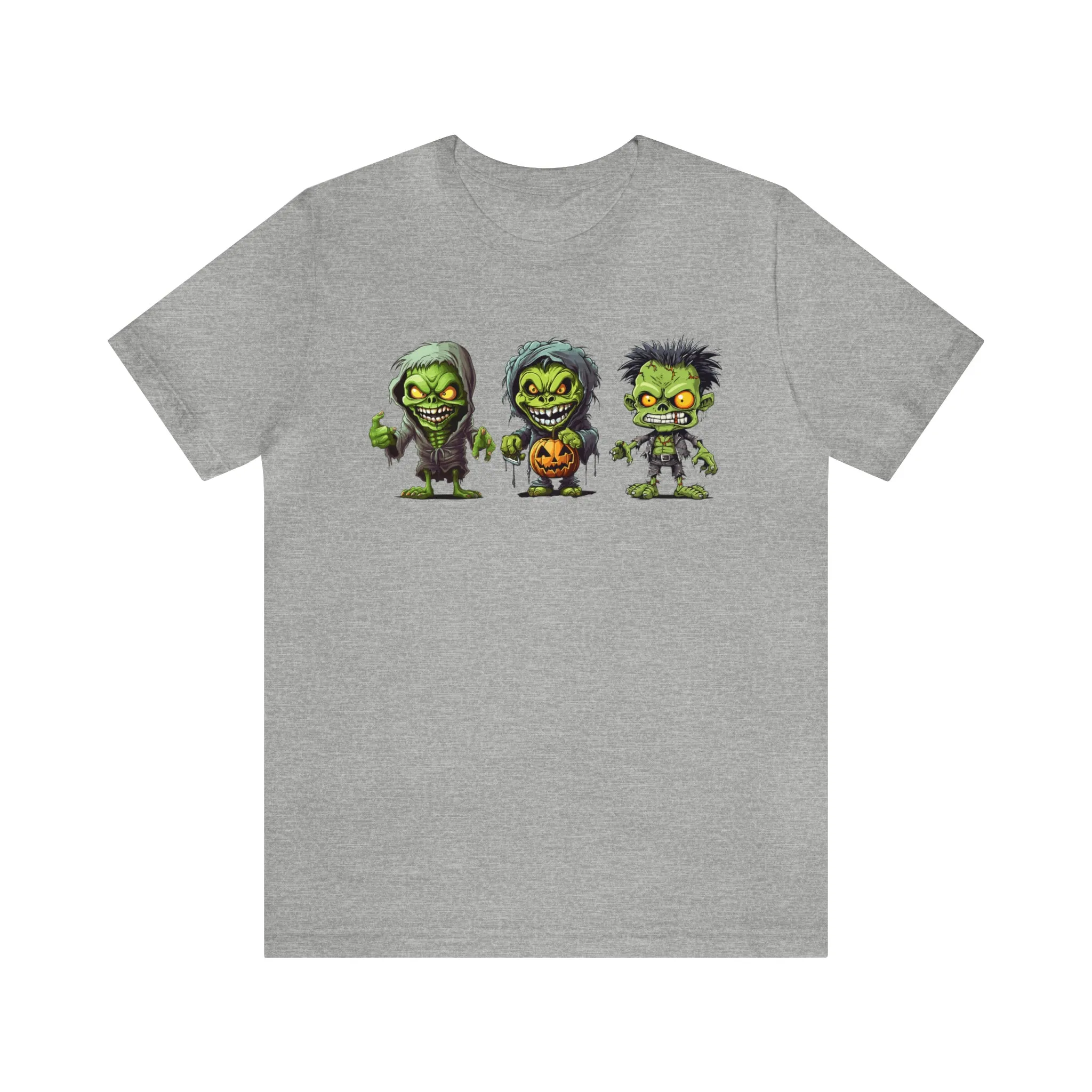 Three Scary Ghouls T-Shirt | Creepy Ghouls Tee |  Bella Canvas 3001Unisex | Spooky Short Sleeve Tshirt