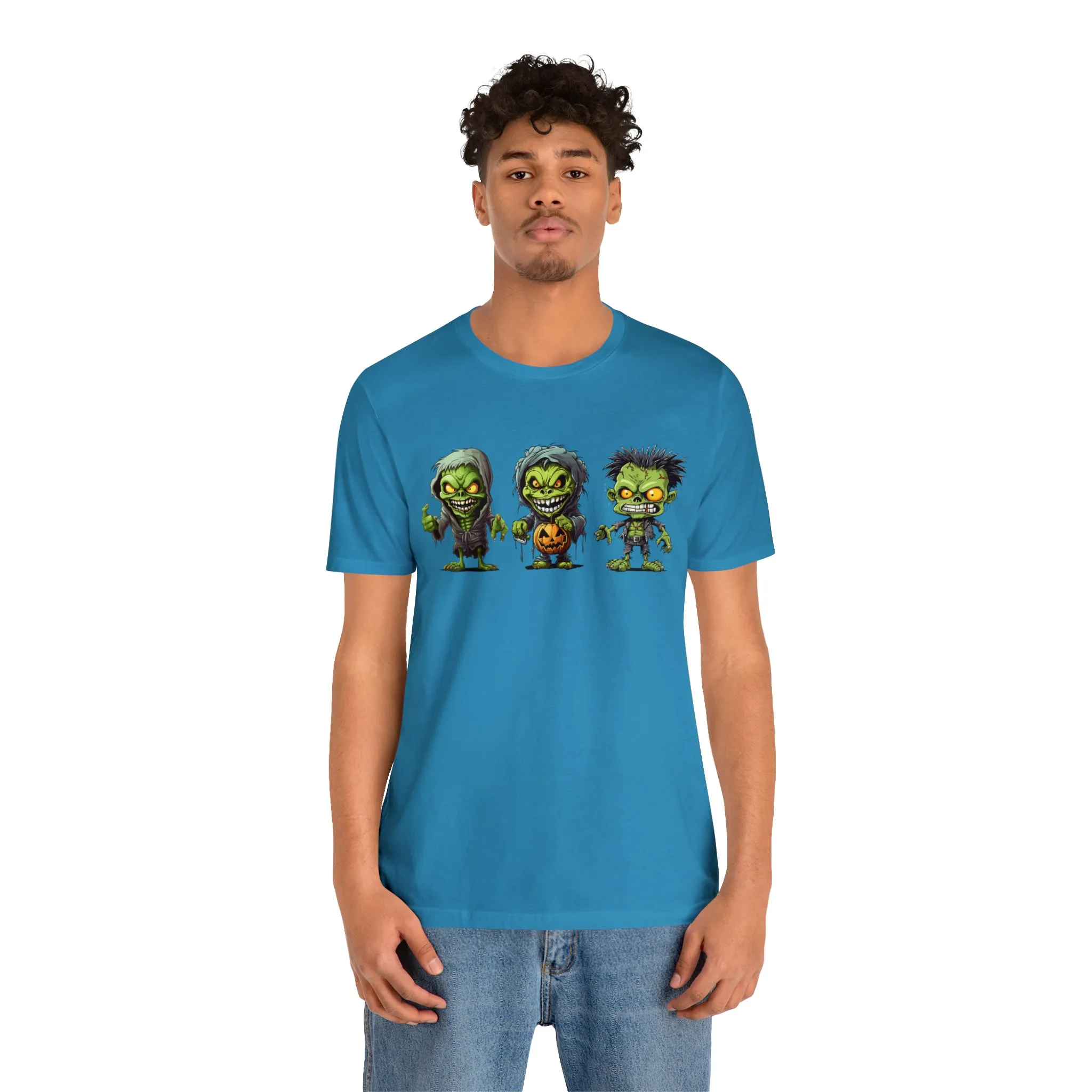 Three Scary Ghouls T-Shirt | Creepy Ghouls Tee |  Bella Canvas 3001Unisex | Spooky Short Sleeve Tshirt