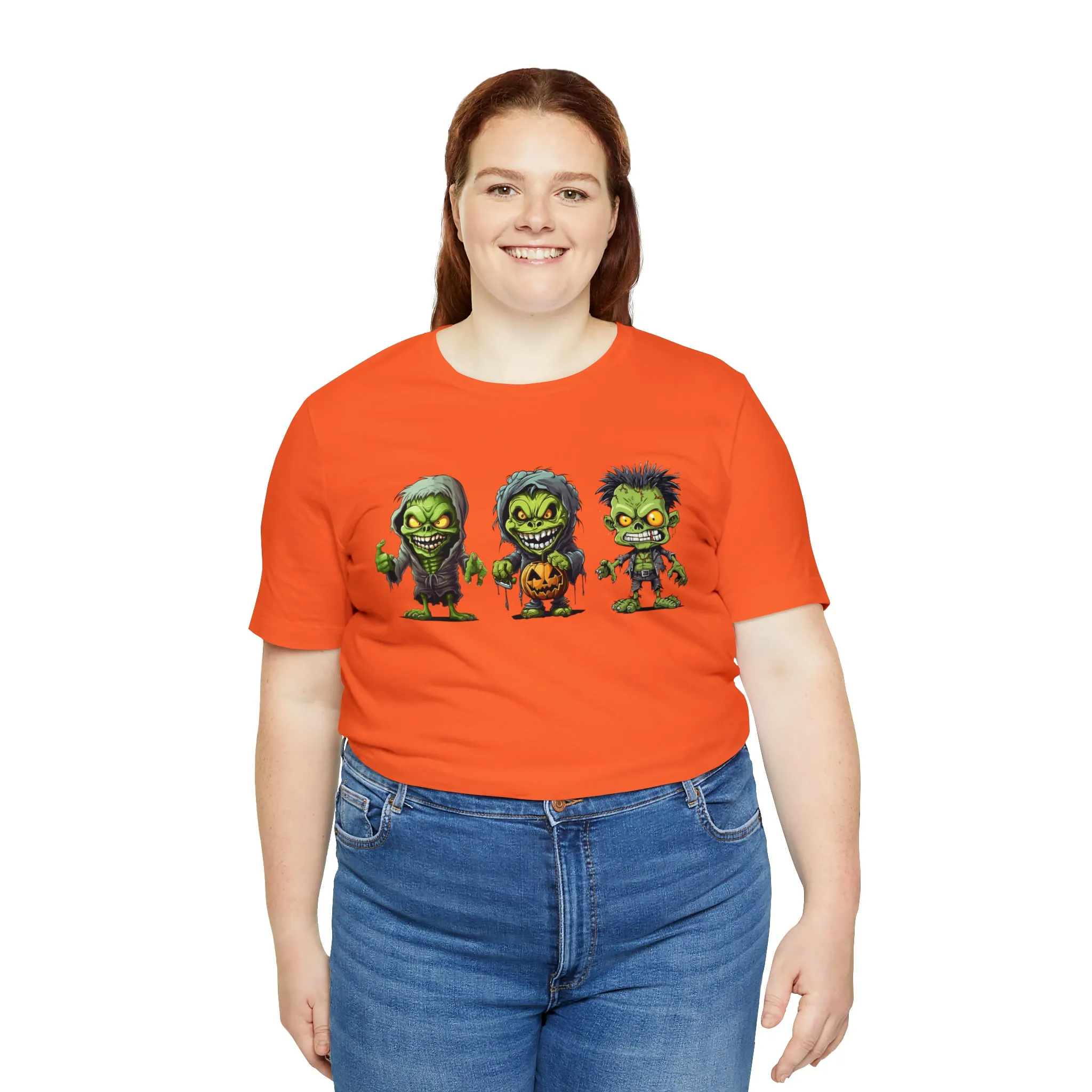 Three Scary Ghouls T-Shirt | Creepy Ghouls Tee |  Bella Canvas 3001Unisex | Spooky Short Sleeve Tshirt