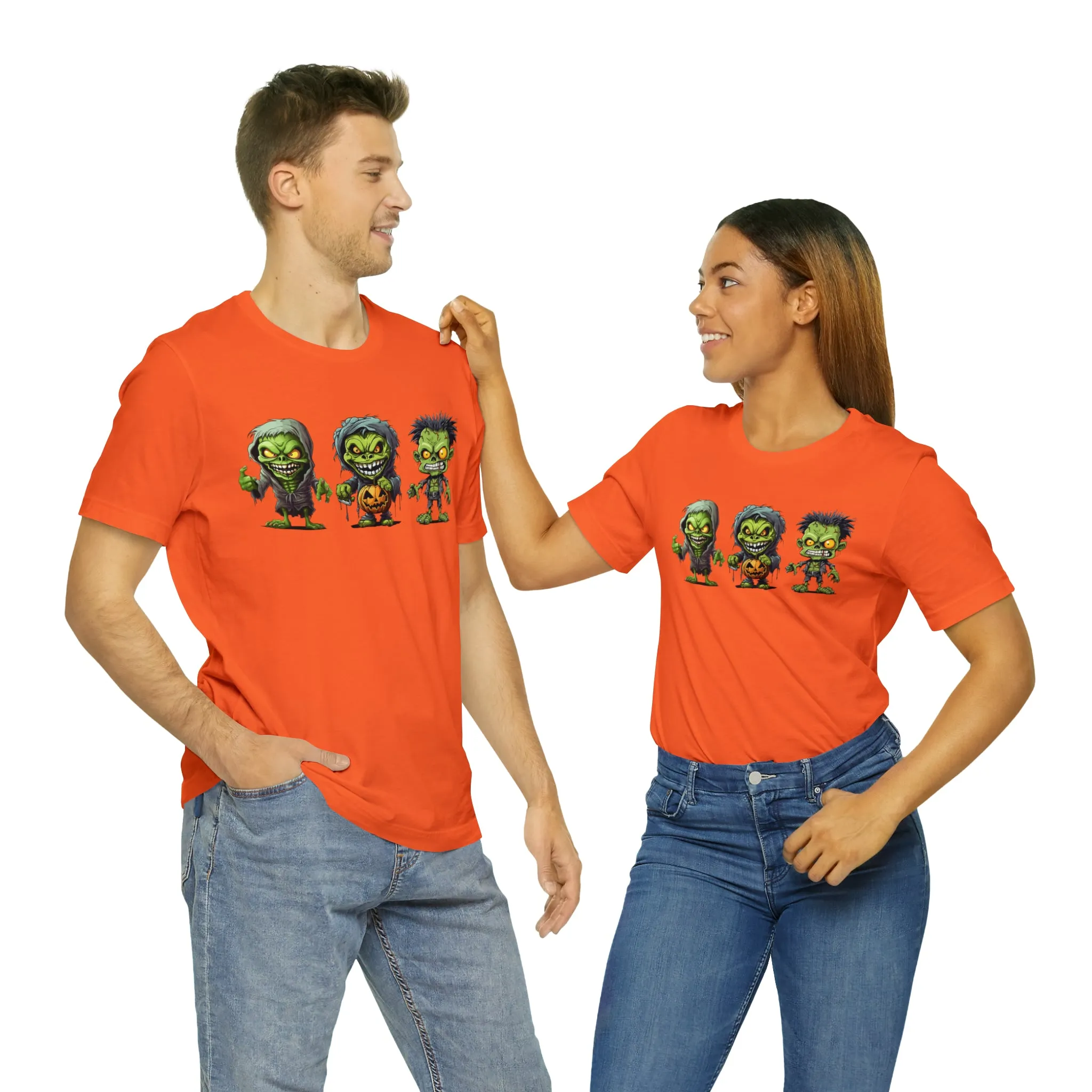 Three Scary Ghouls T-Shirt | Creepy Ghouls Tee |  Bella Canvas 3001Unisex | Spooky Short Sleeve Tshirt
