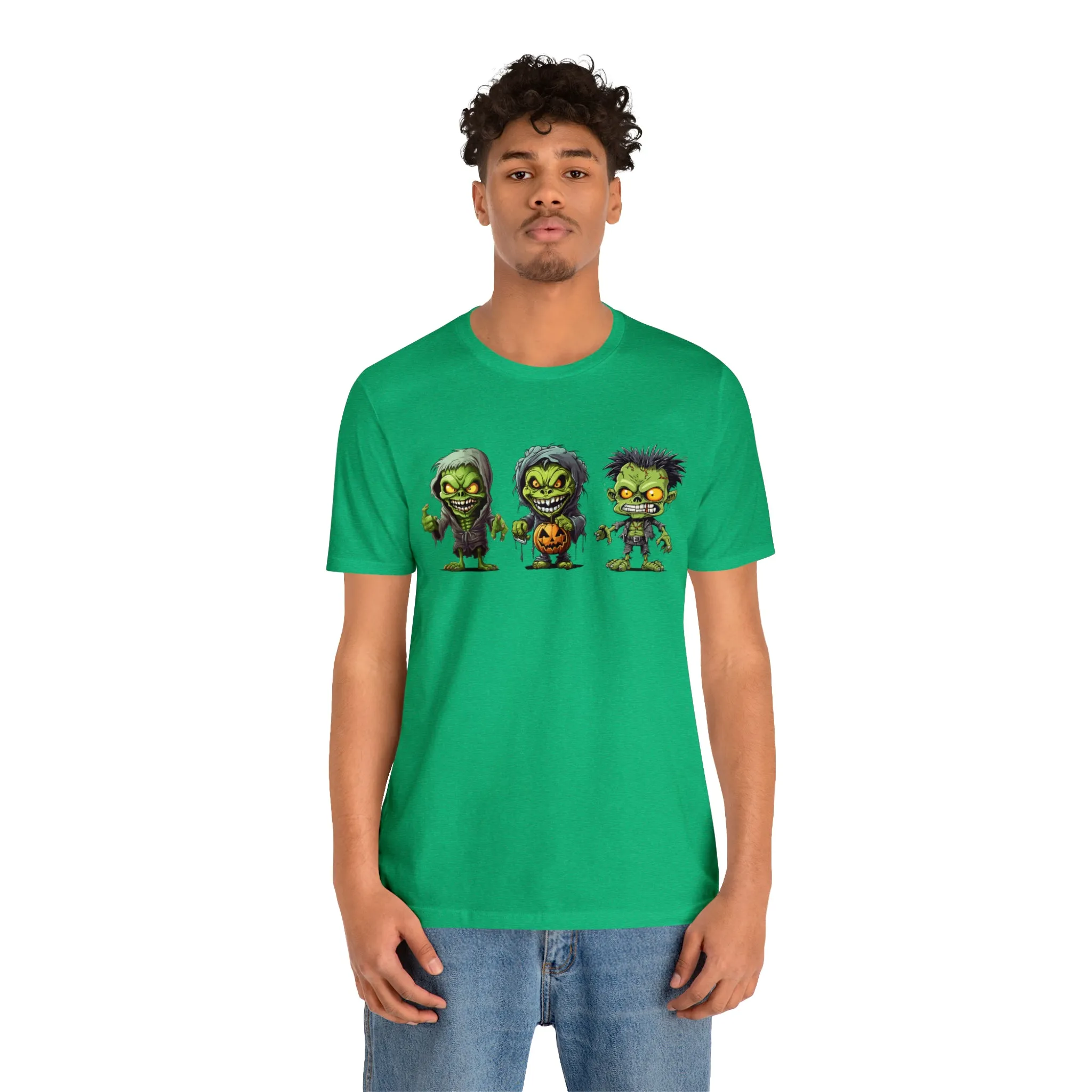 Three Scary Ghouls T-Shirt | Creepy Ghouls Tee |  Bella Canvas 3001Unisex | Spooky Short Sleeve Tshirt