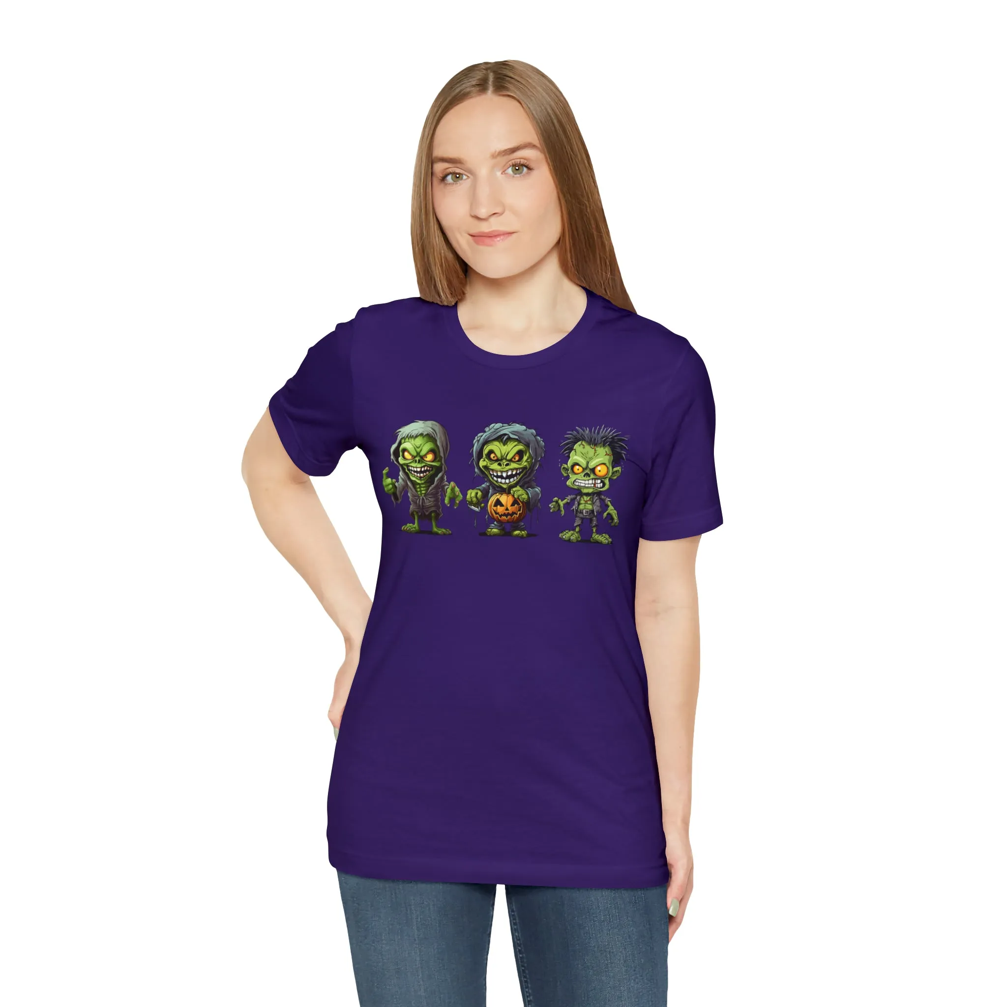 Three Scary Ghouls T-Shirt | Creepy Ghouls Tee |  Bella Canvas 3001Unisex | Spooky Short Sleeve Tshirt