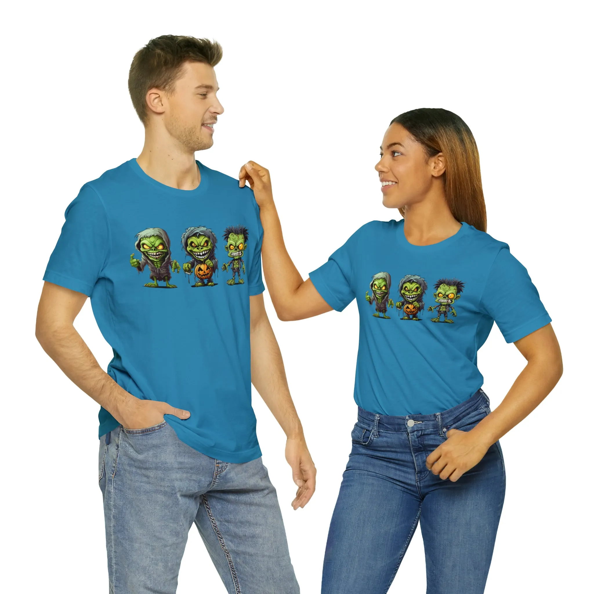 Three Scary Ghouls T-Shirt | Creepy Ghouls Tee |  Bella Canvas 3001Unisex | Spooky Short Sleeve Tshirt
