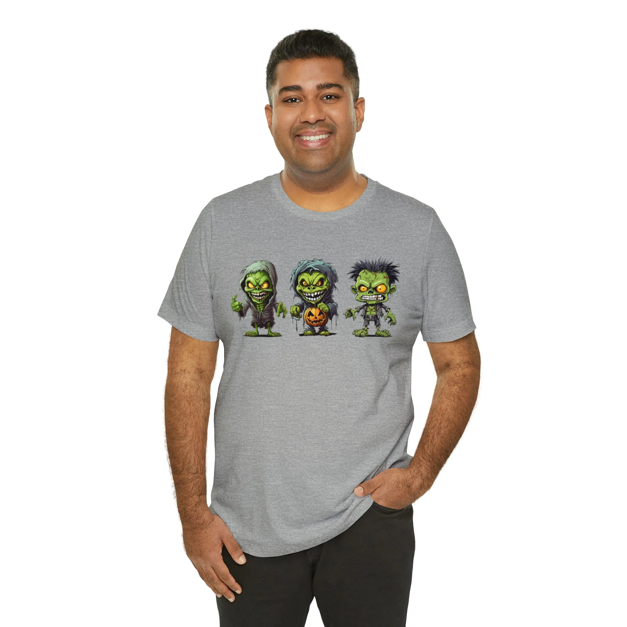 Three Scary Ghouls T-Shirt | Creepy Ghouls Tee |  Bella Canvas 3001Unisex | Spooky Short Sleeve Tshirt