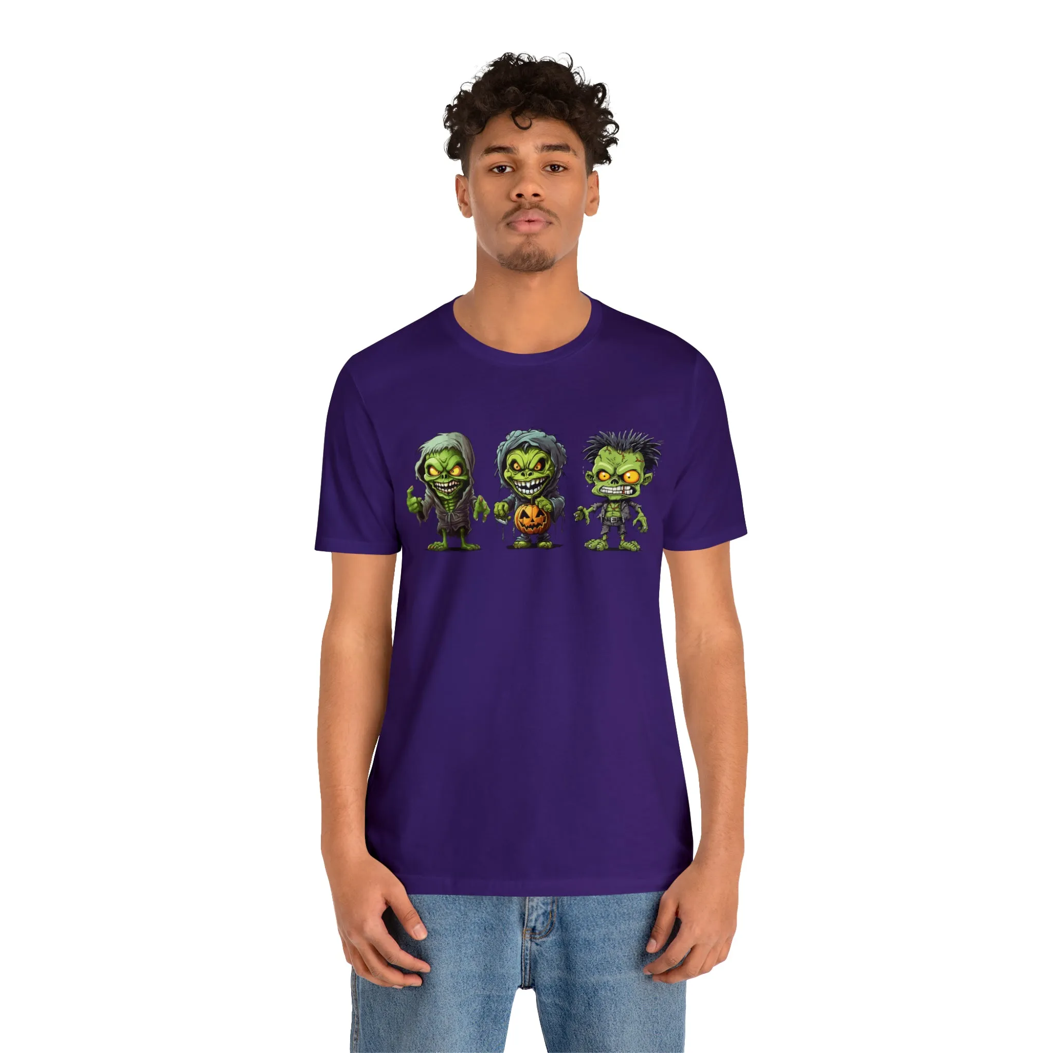 Three Scary Ghouls T-Shirt | Creepy Ghouls Tee |  Bella Canvas 3001Unisex | Spooky Short Sleeve Tshirt