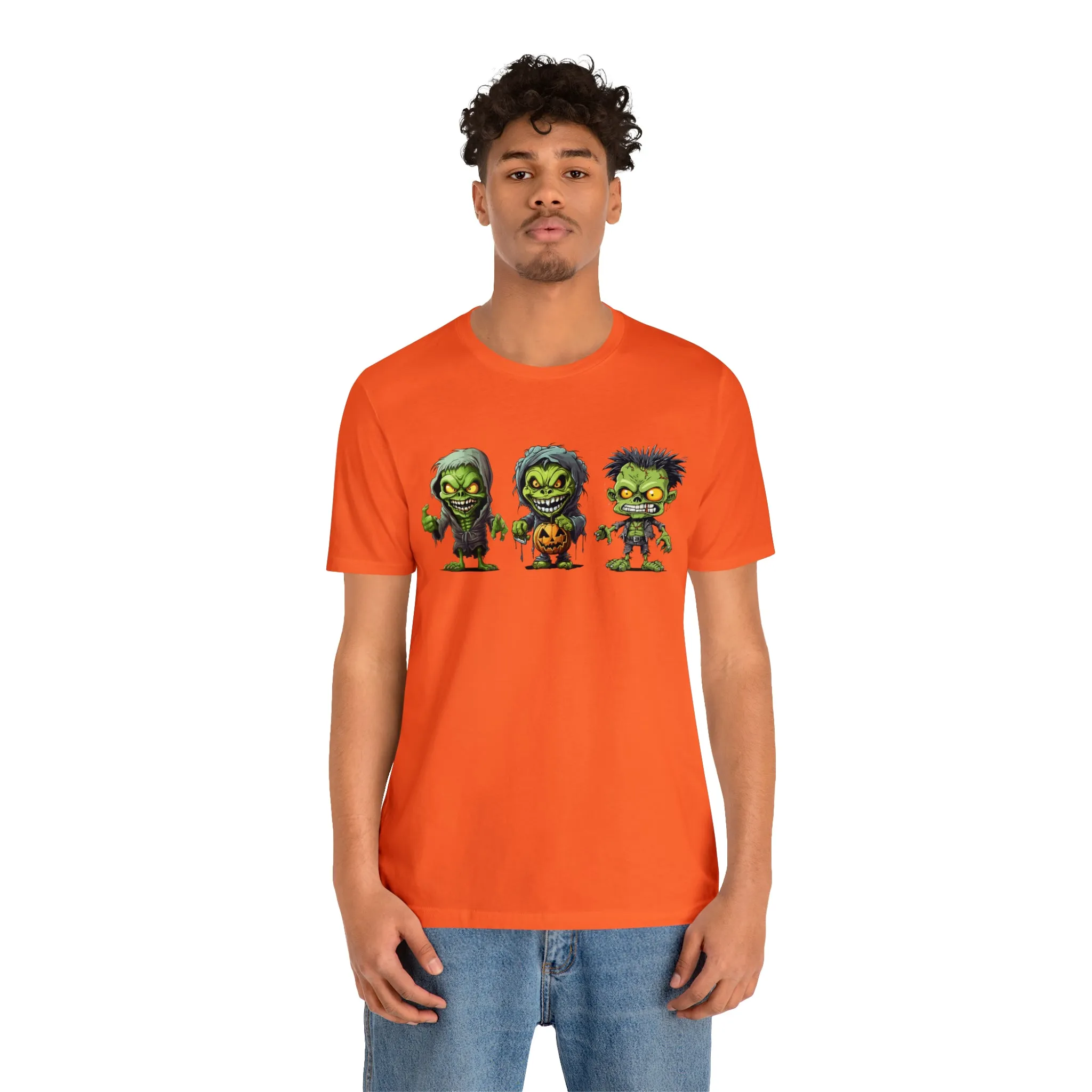Three Scary Ghouls T-Shirt | Creepy Ghouls Tee |  Bella Canvas 3001Unisex | Spooky Short Sleeve Tshirt
