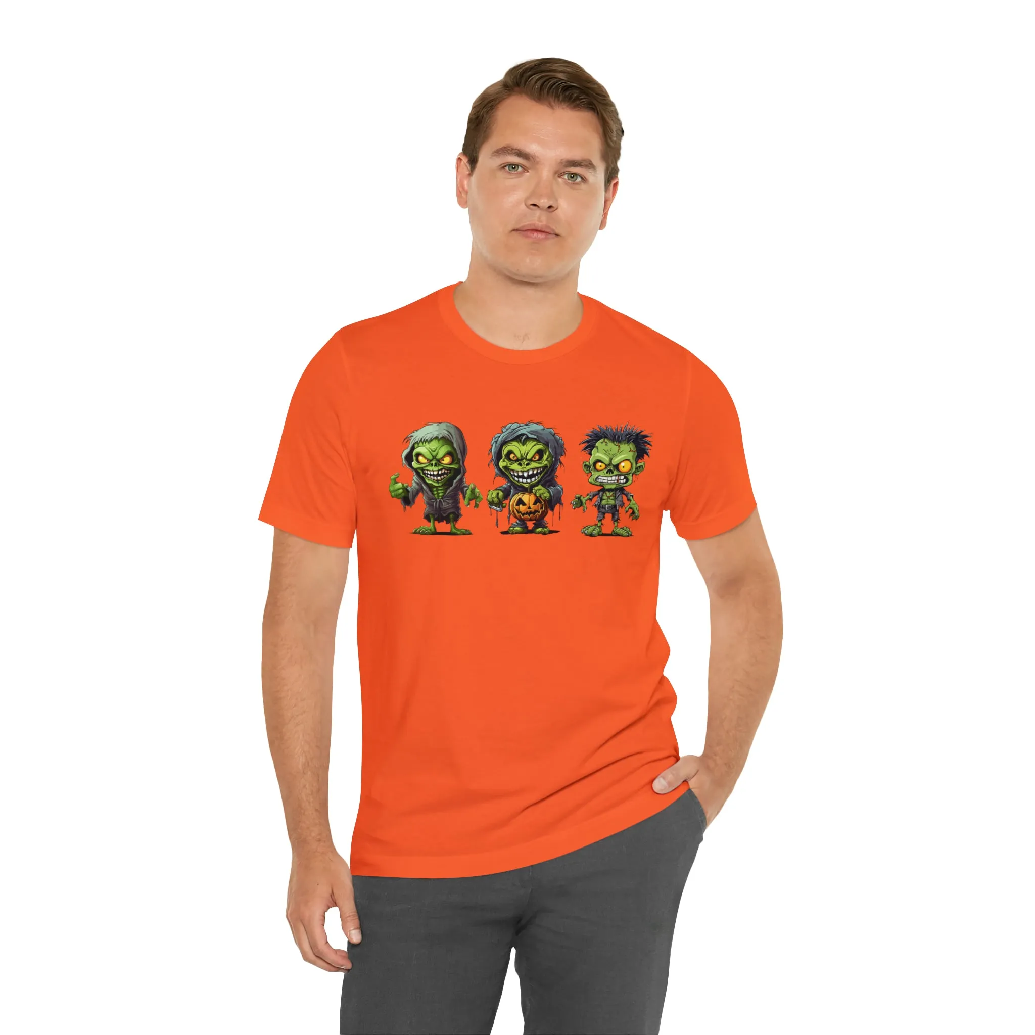Three Scary Ghouls T-Shirt | Creepy Ghouls Tee |  Bella Canvas 3001Unisex | Spooky Short Sleeve Tshirt