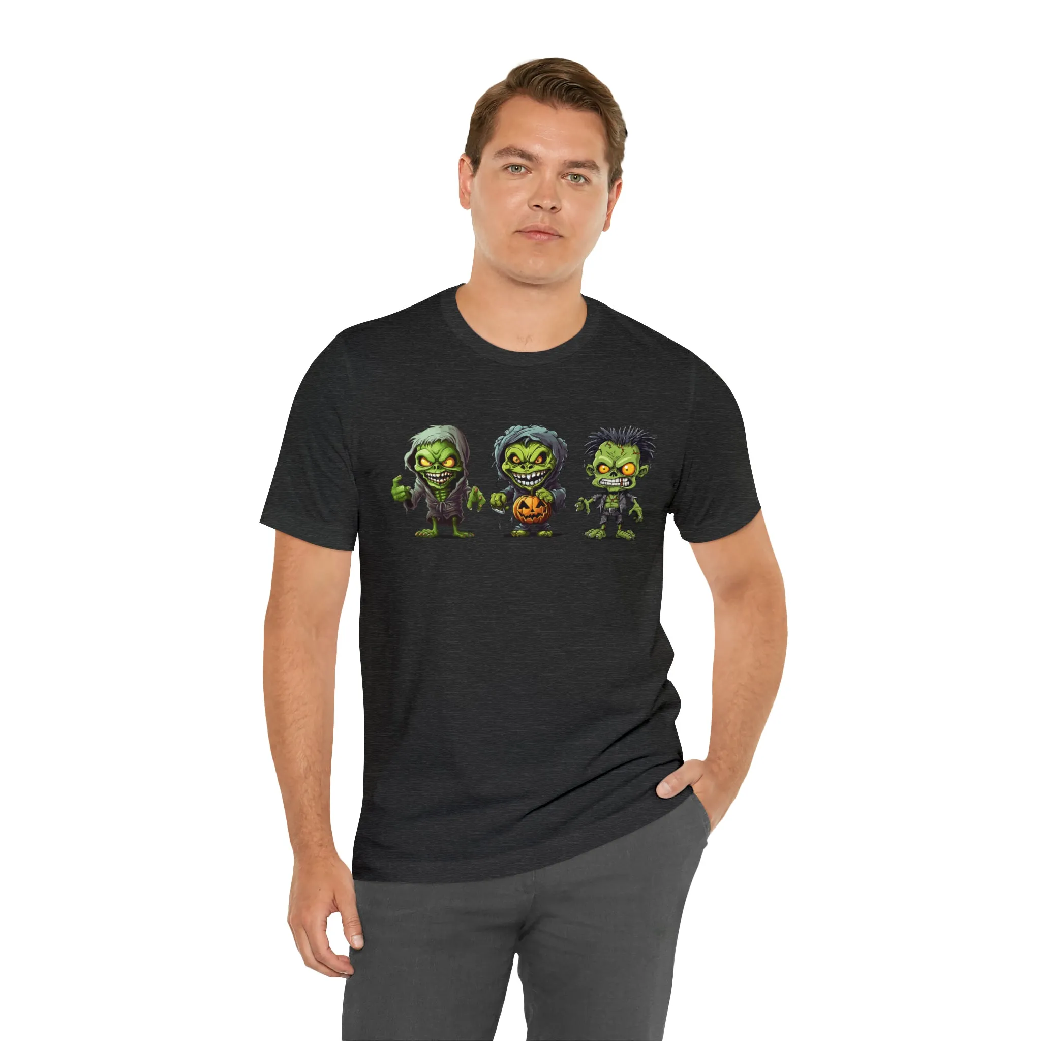Three Scary Ghouls T-Shirt | Creepy Ghouls Tee |  Bella Canvas 3001Unisex | Spooky Short Sleeve Tshirt