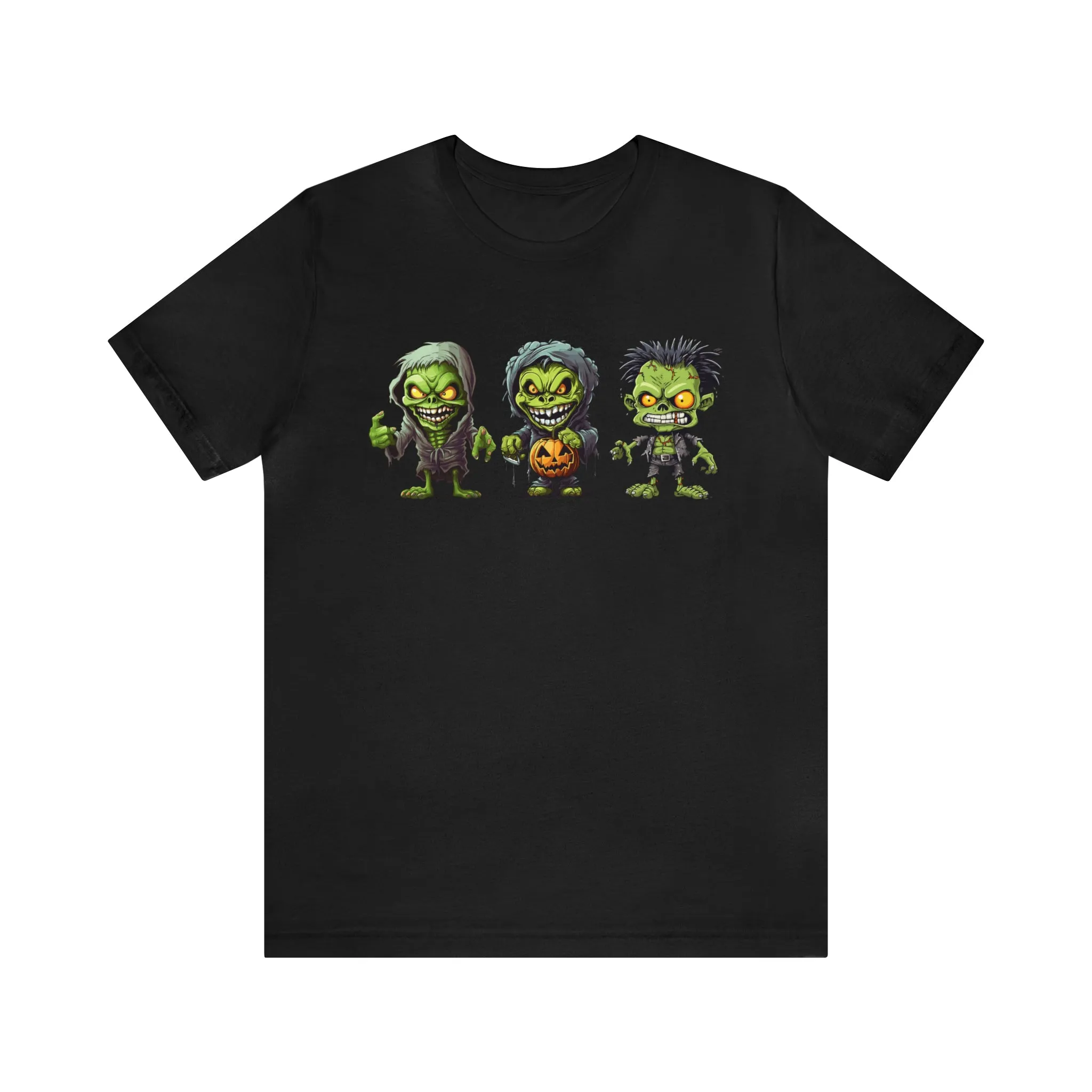 Three Scary Ghouls T-Shirt | Creepy Ghouls Tee |  Bella Canvas 3001Unisex | Spooky Short Sleeve Tshirt