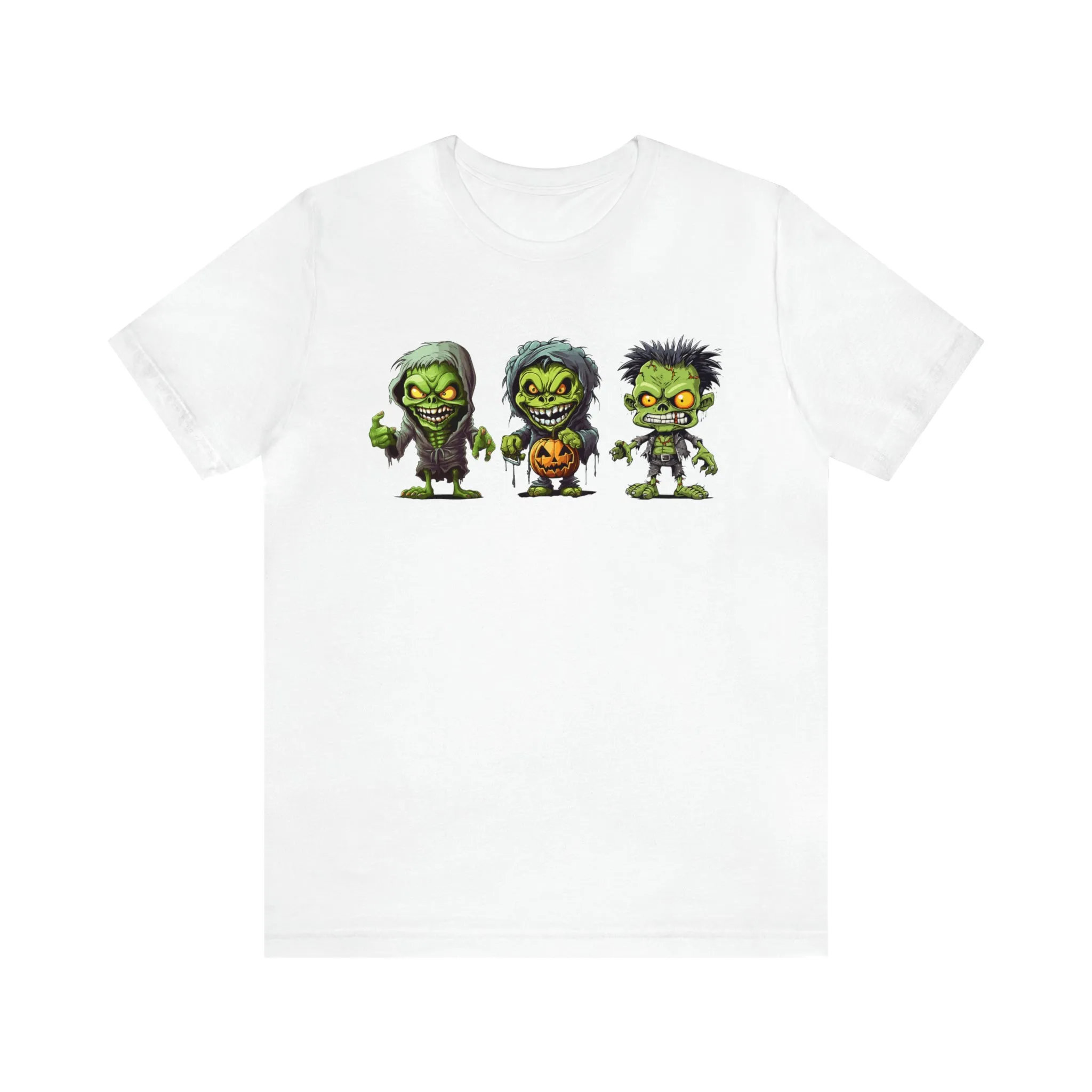 Three Scary Ghouls T-Shirt | Creepy Ghouls Tee |  Bella Canvas 3001Unisex | Spooky Short Sleeve Tshirt