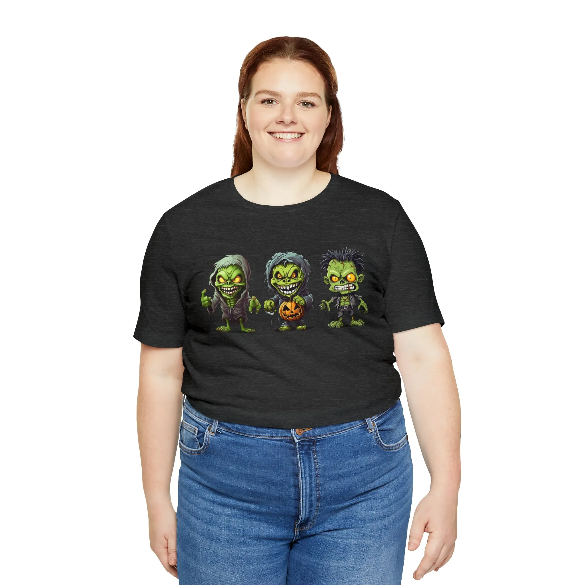 Three Scary Ghouls T-Shirt | Creepy Ghouls Tee |  Bella Canvas 3001Unisex | Spooky Short Sleeve Tshirt