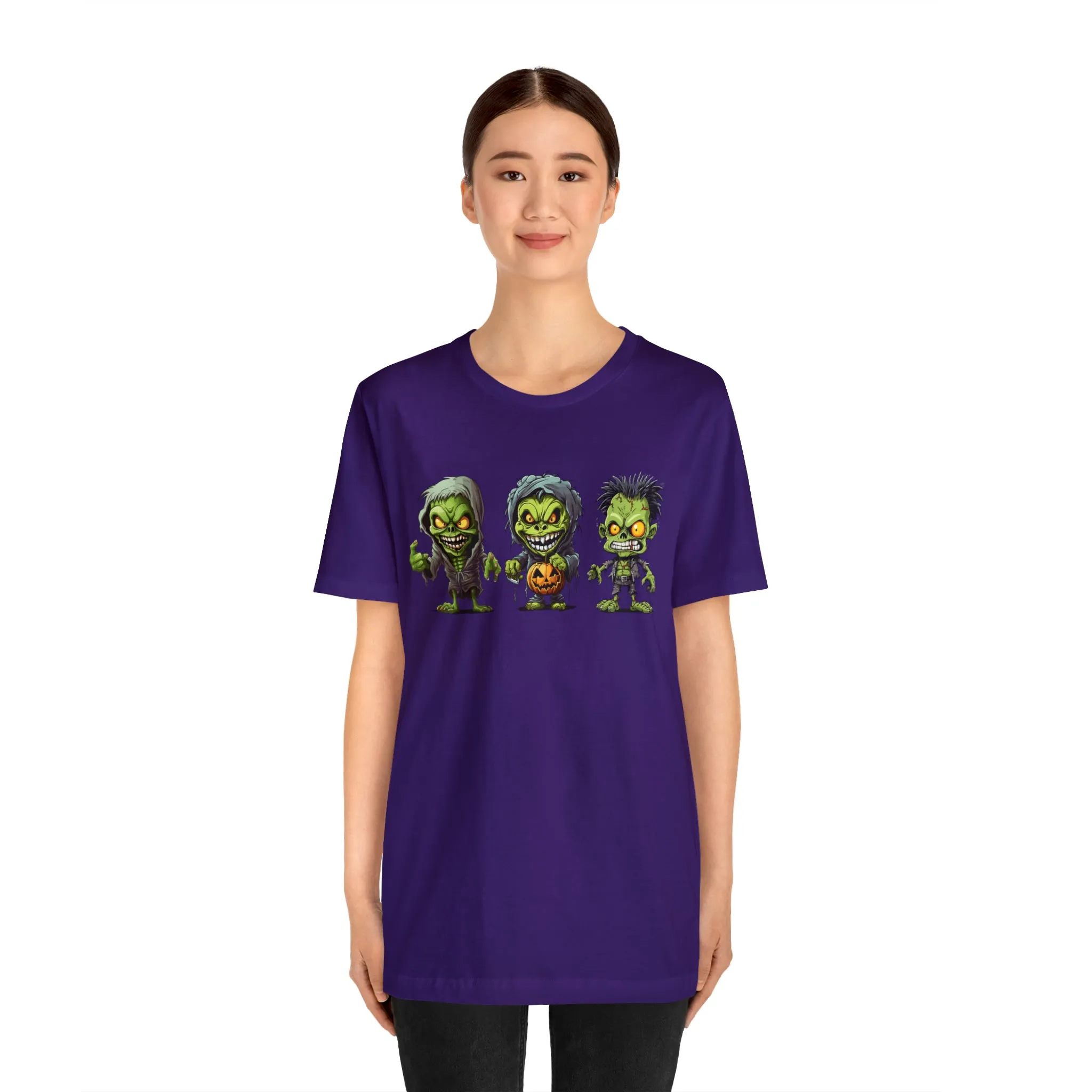 Three Scary Ghouls T-Shirt | Creepy Ghouls Tee |  Bella Canvas 3001Unisex | Spooky Short Sleeve Tshirt