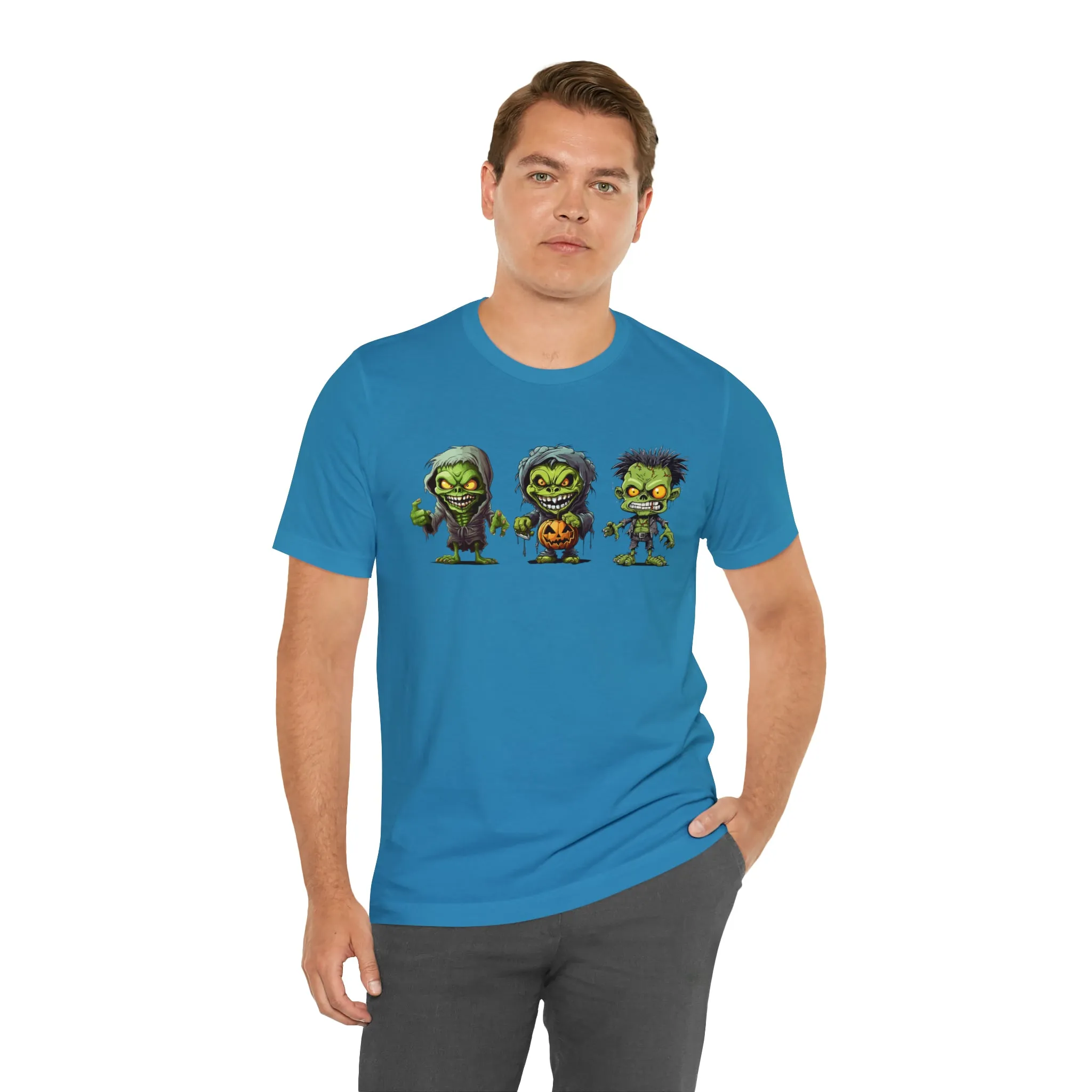 Three Scary Ghouls T-Shirt | Creepy Ghouls Tee |  Bella Canvas 3001Unisex | Spooky Short Sleeve Tshirt