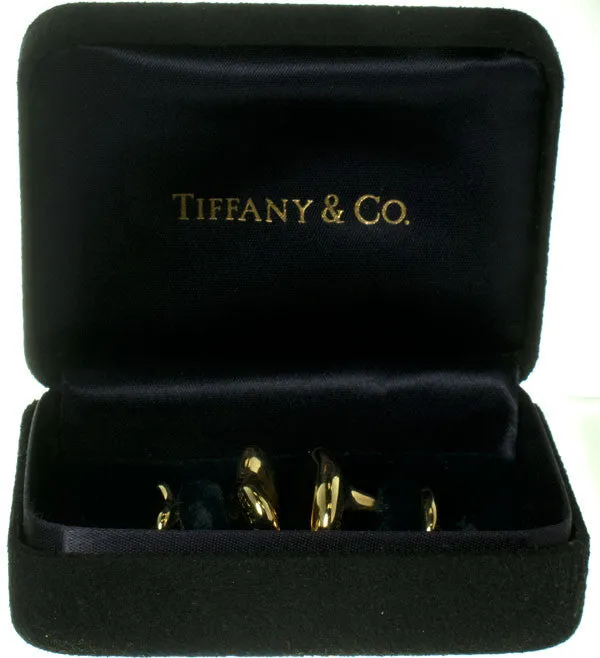 Tiffany Elsa Peretti 18kt Gold Bean Cufflinks