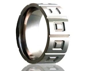 Titanium Flat Window Milled Ring