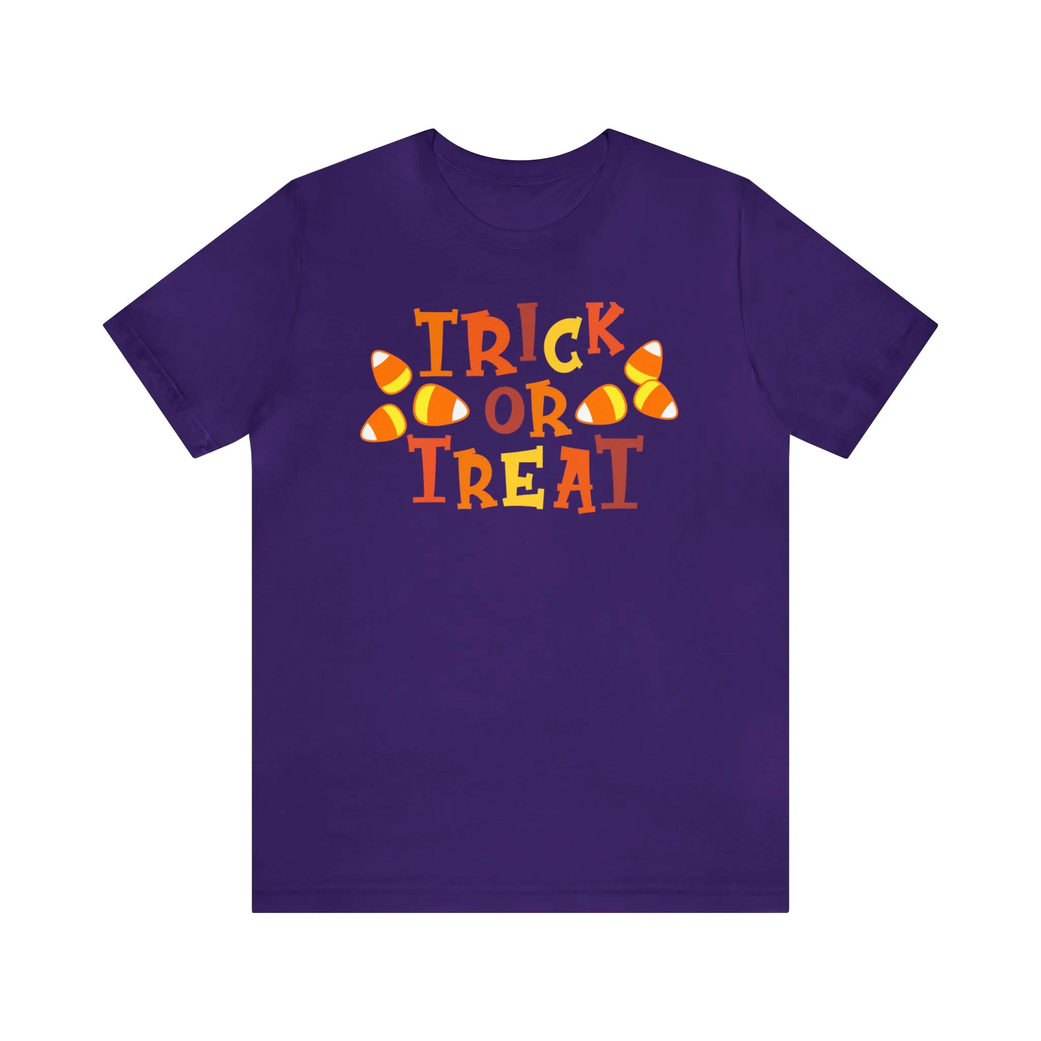 Trick or Treat T-Shirt | Candy Corn  Tee |  Bella Canvas 3001Unisex | Sweet Short Sleeve Tshirt