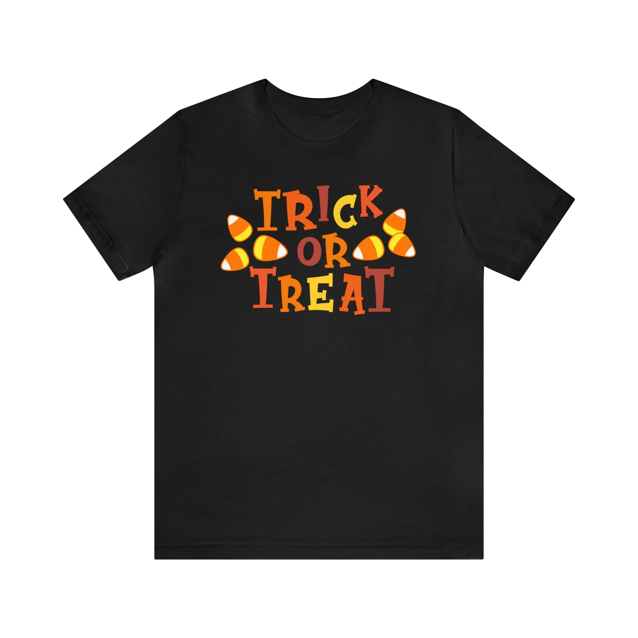 Trick or Treat T-Shirt | Candy Corn  Tee |  Bella Canvas 3001Unisex | Sweet Short Sleeve Tshirt