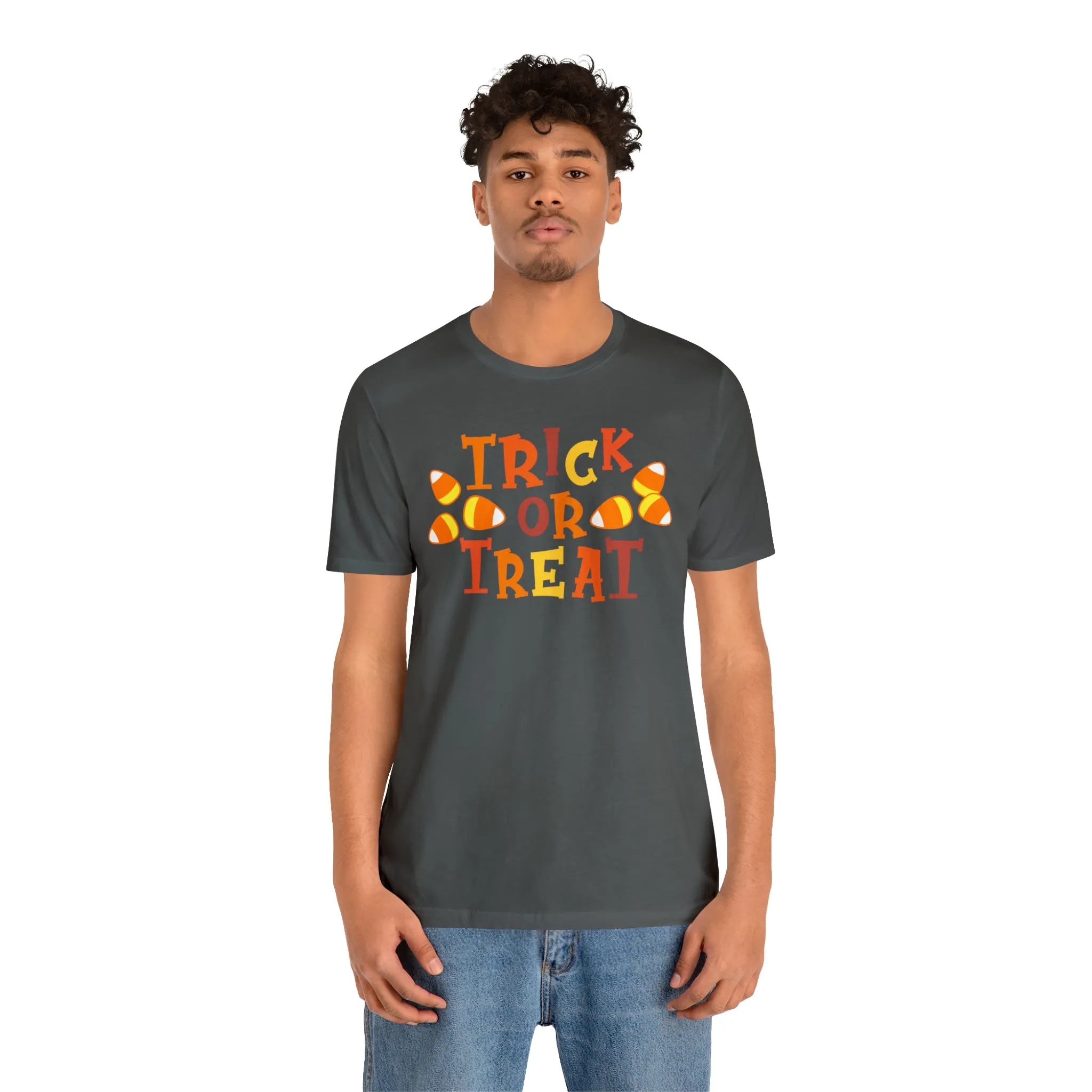 Trick or Treat T-Shirt | Candy Corn  Tee |  Bella Canvas 3001Unisex | Sweet Short Sleeve Tshirt