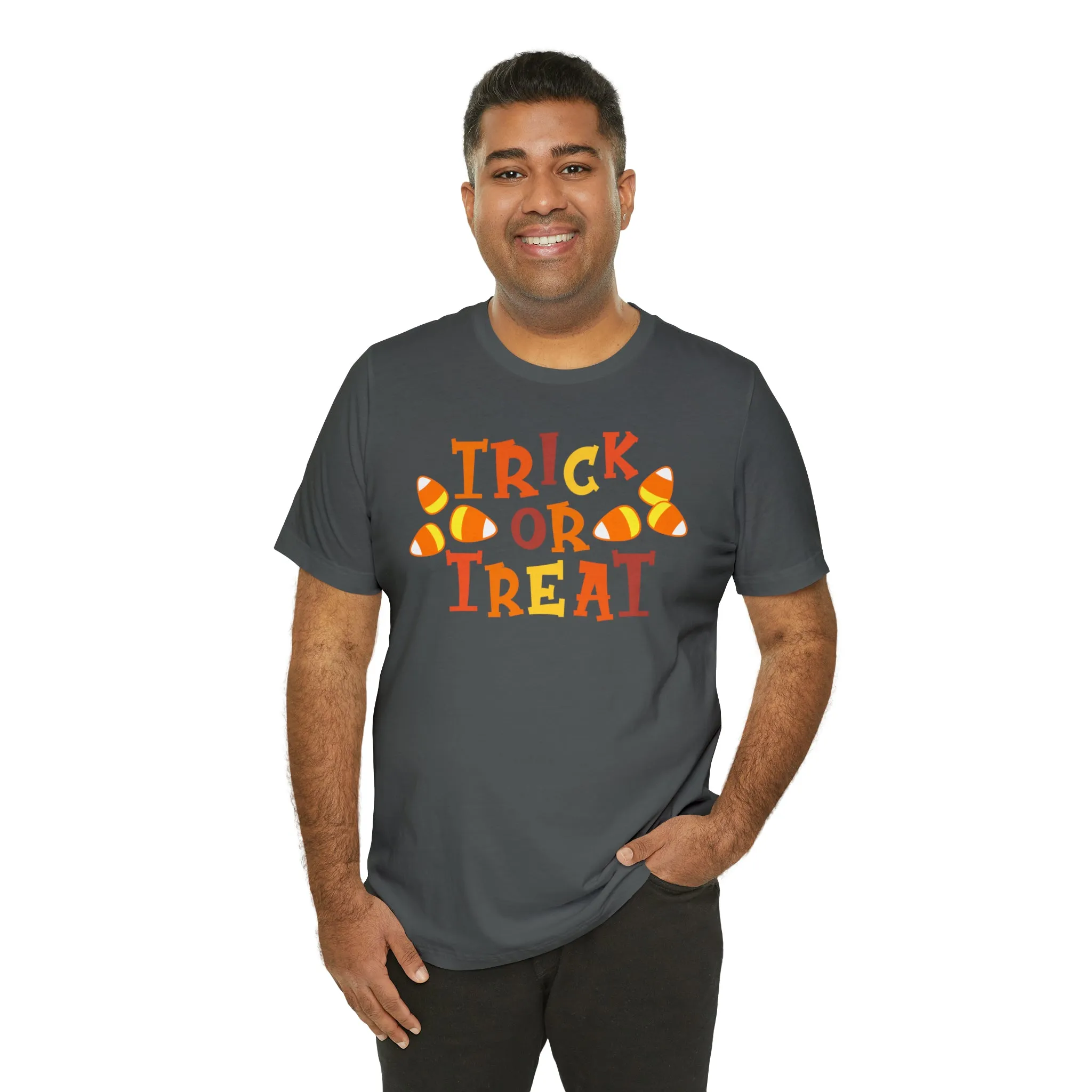Trick or Treat T-Shirt | Candy Corn  Tee |  Bella Canvas 3001Unisex | Sweet Short Sleeve Tshirt