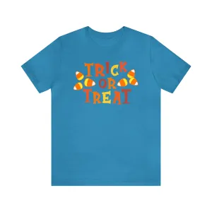Trick or Treat T-Shirt | Candy Corn  Tee |  Bella Canvas 3001Unisex | Sweet Short Sleeve Tshirt