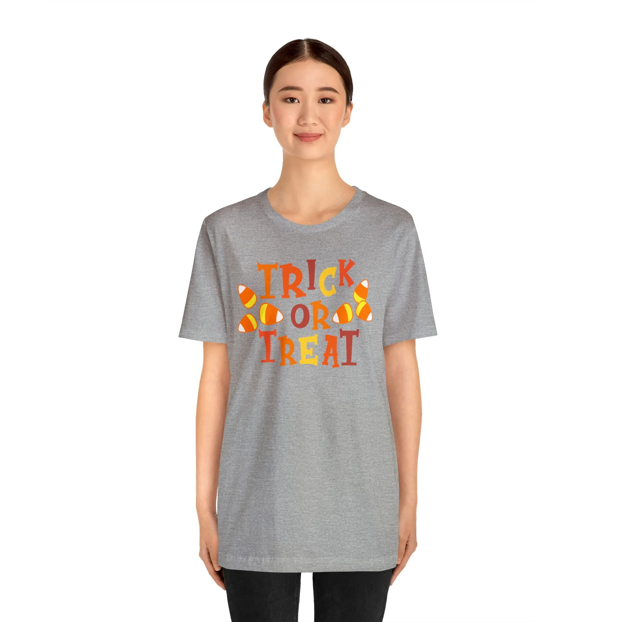 Trick or Treat T-Shirt | Candy Corn  Tee |  Bella Canvas 3001Unisex | Sweet Short Sleeve Tshirt