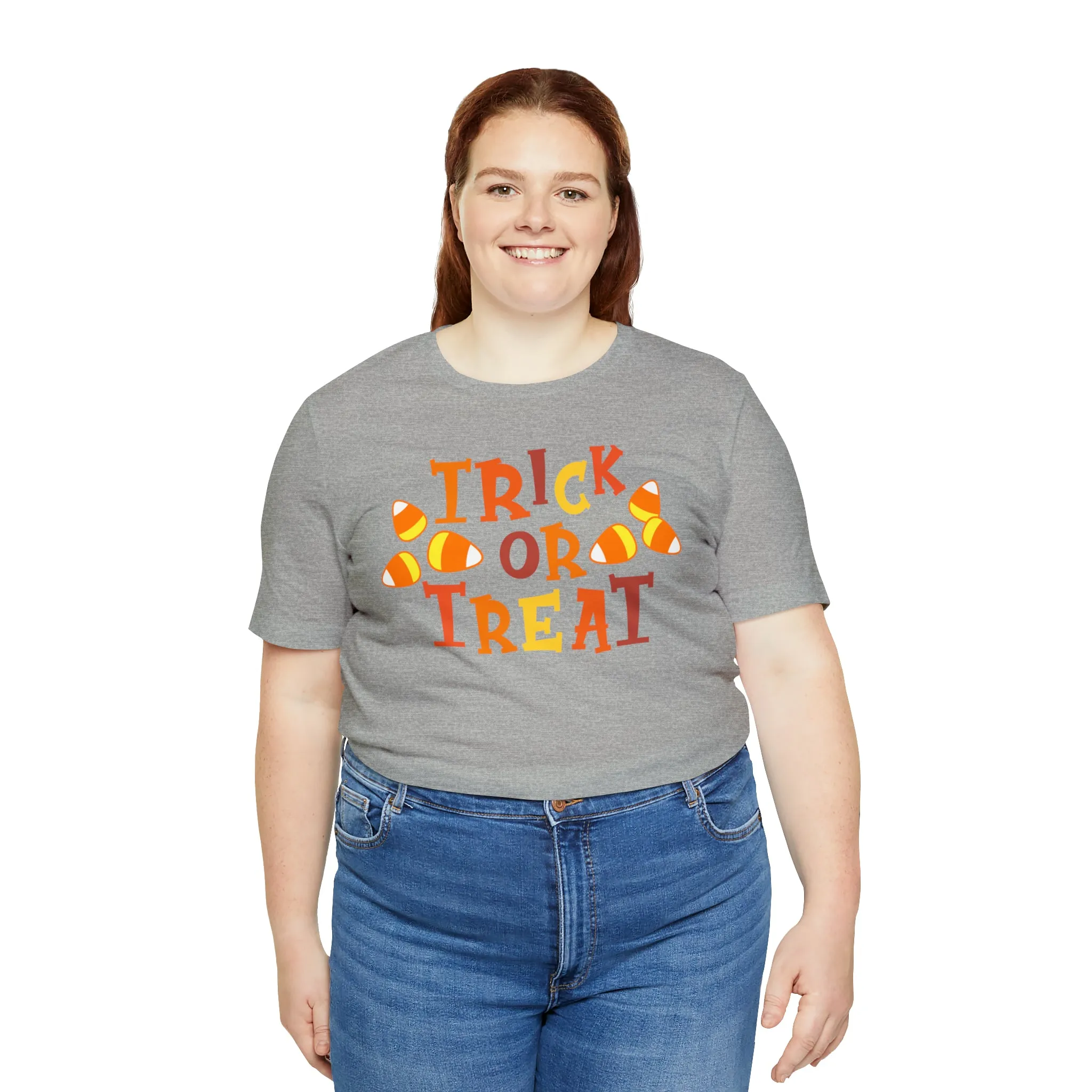 Trick or Treat T-Shirt | Candy Corn  Tee |  Bella Canvas 3001Unisex | Sweet Short Sleeve Tshirt