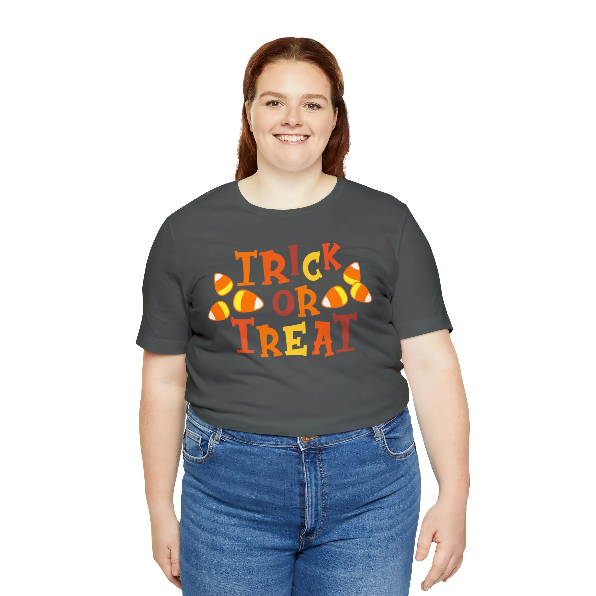 Trick or Treat T-Shirt | Candy Corn  Tee |  Bella Canvas 3001Unisex | Sweet Short Sleeve Tshirt