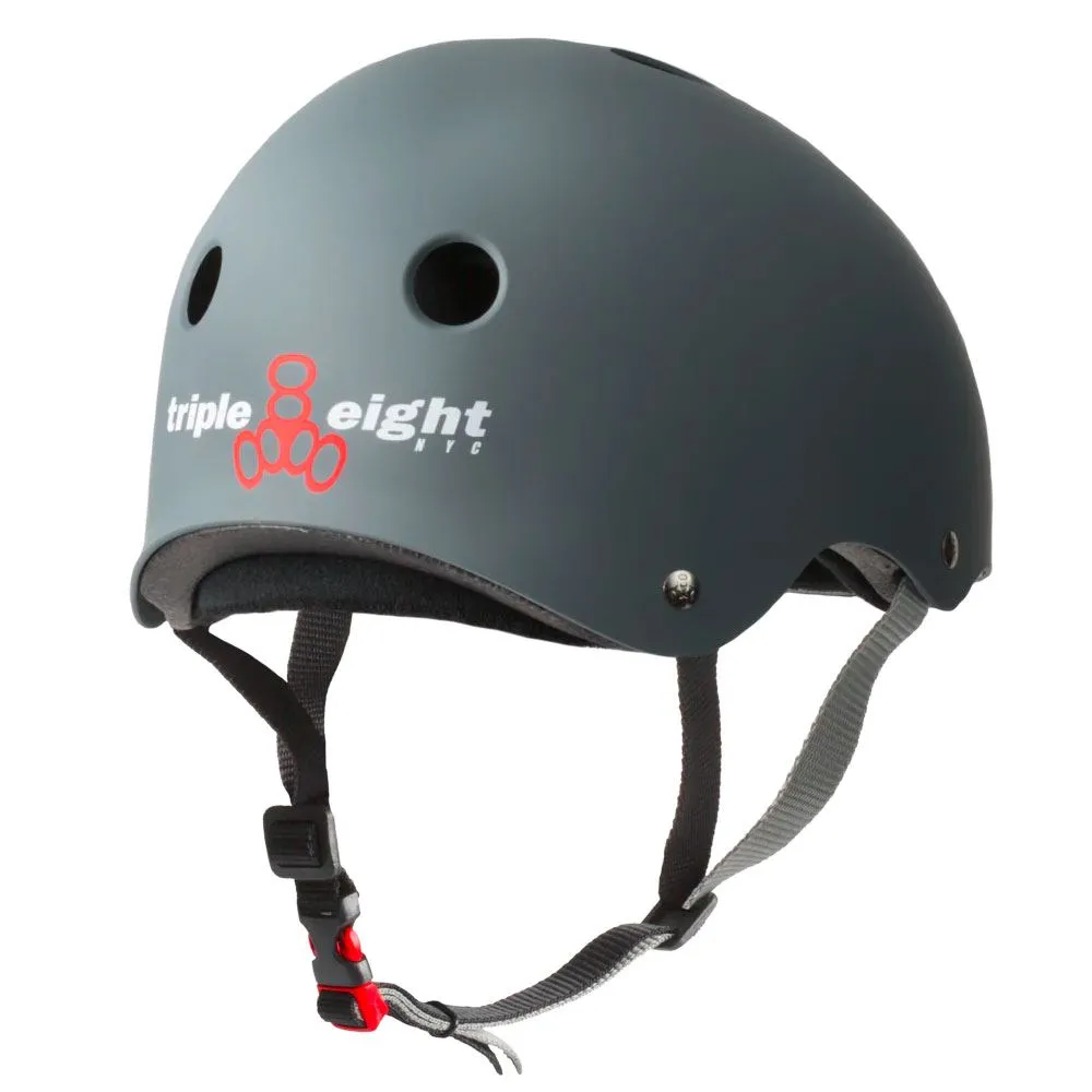 Triple Eight Dual Certified Helmet - Matte Gunmetal Grey