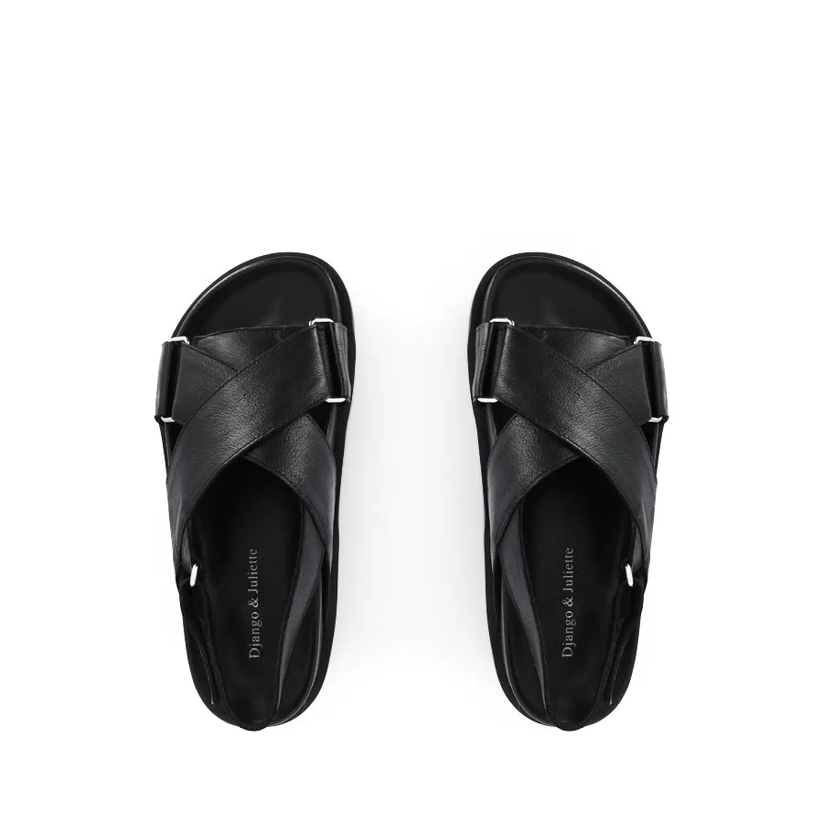 UBARI - BLACK BLACK LEATHER