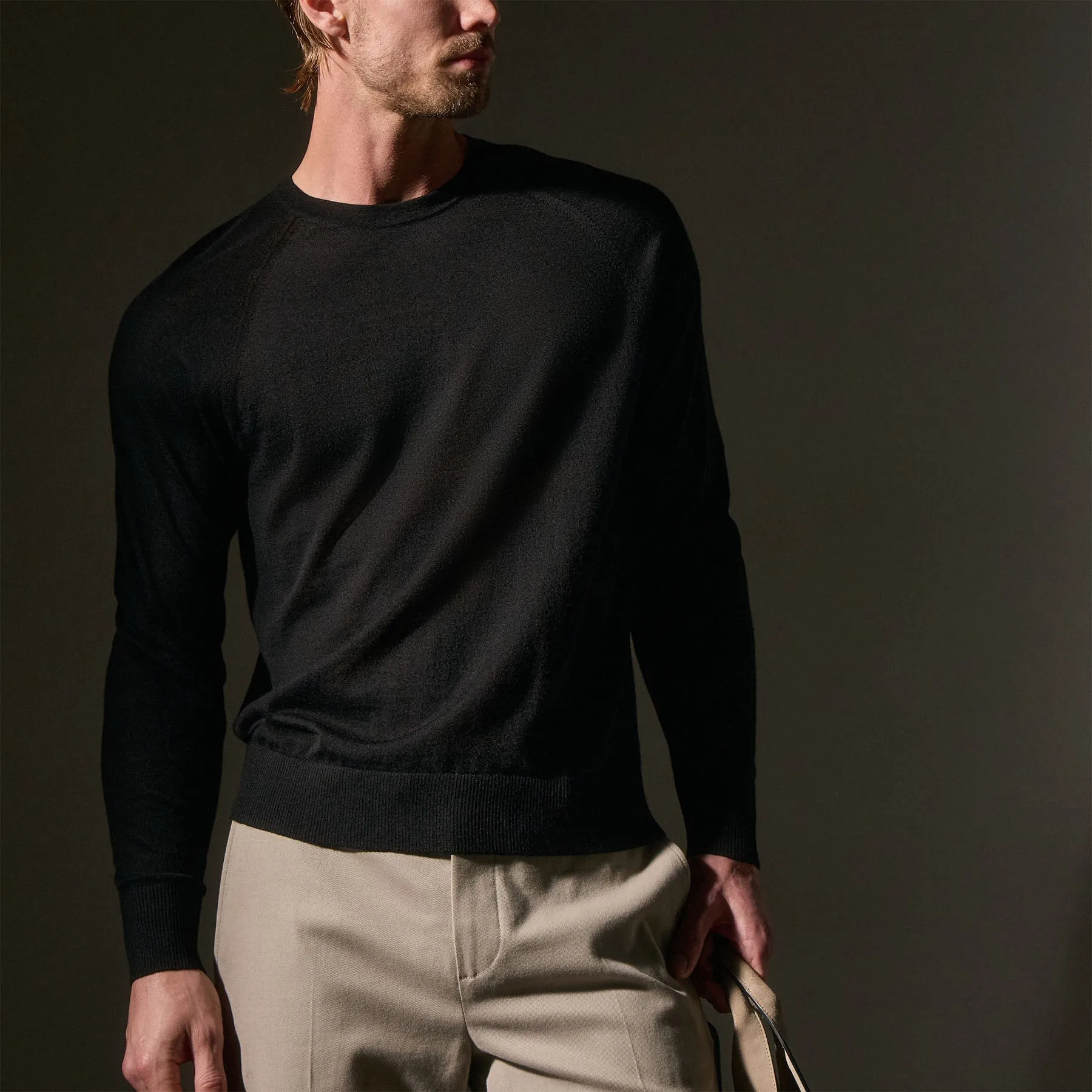 Ultrafine Cashmere Crew - Black