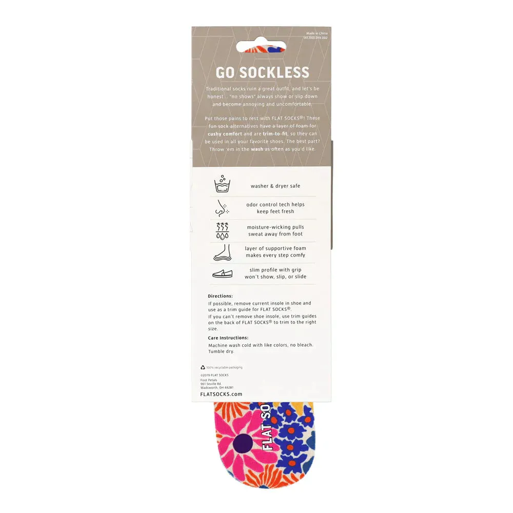 UNISEX FLAT SOCKS MICRO-PLUSH | GROOVY BLOOM