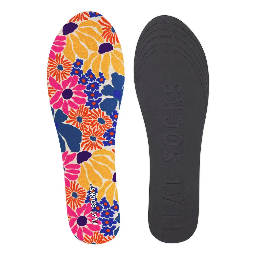 UNISEX FLAT SOCKS MICRO-PLUSH | GROOVY BLOOM