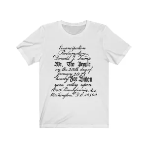 U.S. Constitution Designed Emancipation Trump - Biden (Bella Canvas 3001) Unisex Jersey Short Sleeve Tee