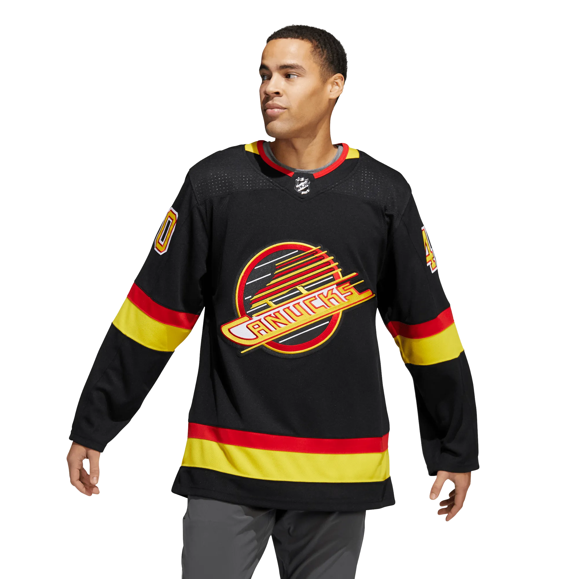 Vancouver Canucks Skate Adidas PrimeGreen Senior Jersey - Elias Pettersson