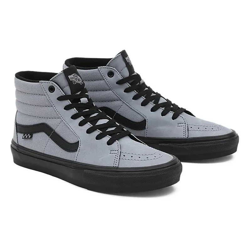 Vans Skate Sk8 Hi Skate Shoes - Nubuck Washed Blue/Black