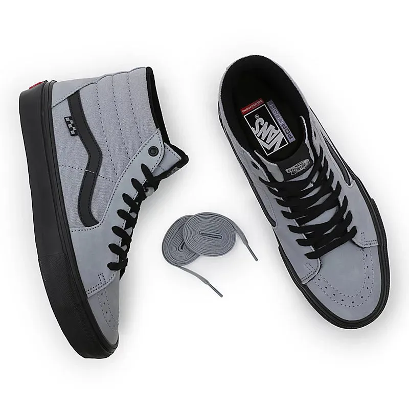 Vans Skate Sk8 Hi Skate Shoes - Nubuck Washed Blue/Black