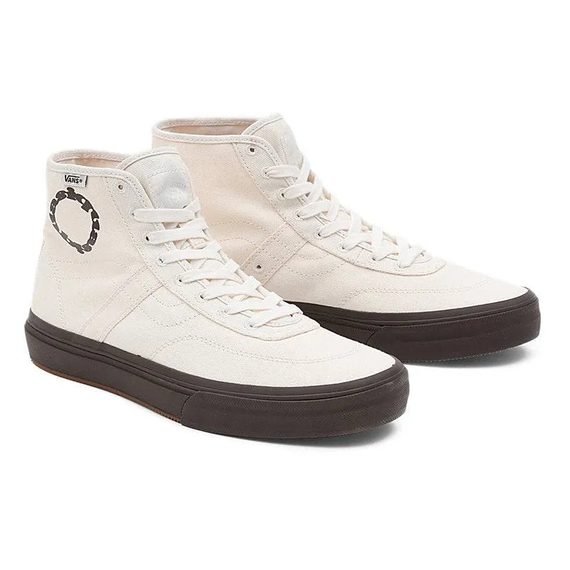 Vans X Quasi Crockett High Deco Skate Shoe | Cream & Black