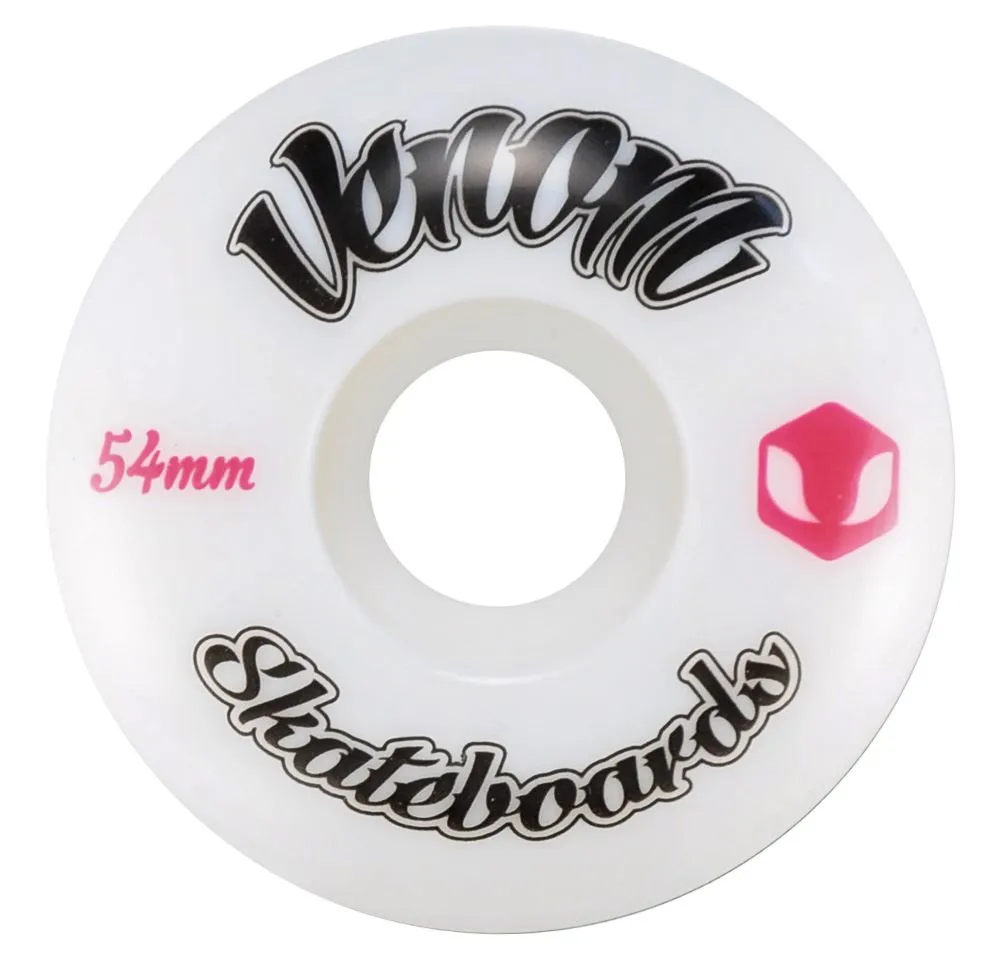 Venom Logo White Skateboard Wheels 50-53mm