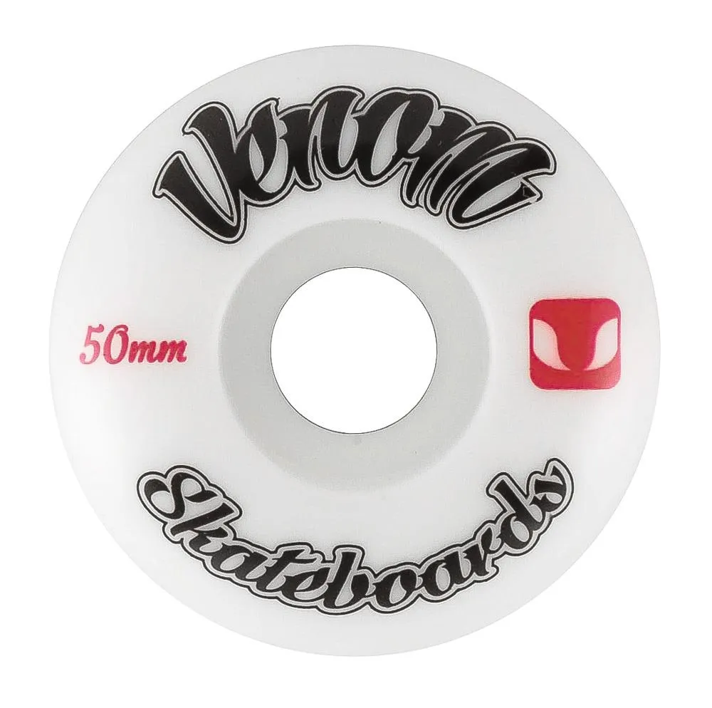 Venom Logo White Skateboard Wheels 50-53mm