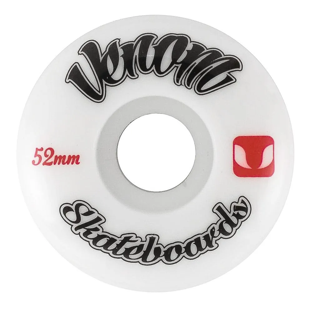 Venom Logo White Skateboard Wheels 50-53mm