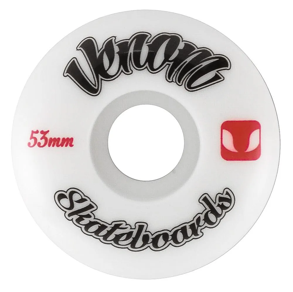 Venom Logo White Skateboard Wheels 50-53mm