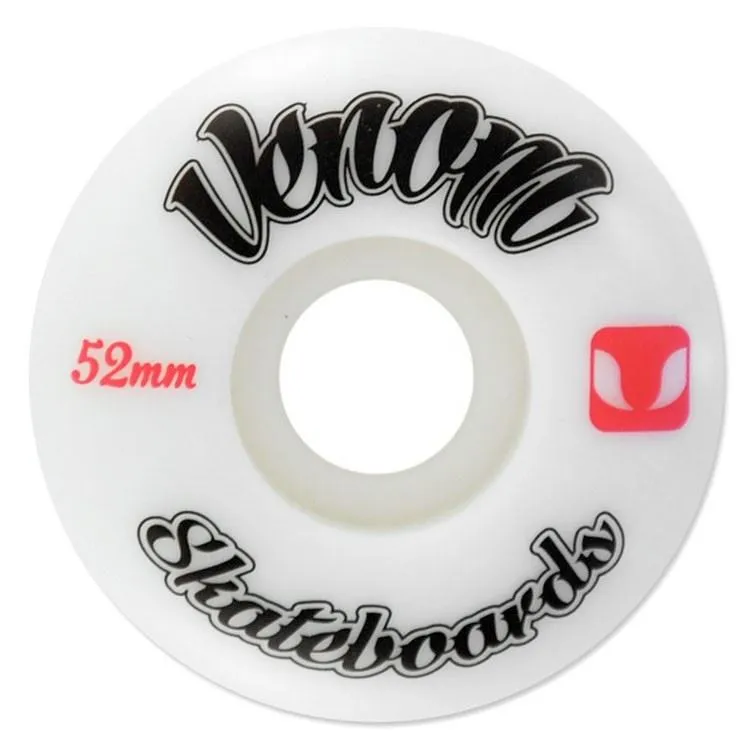 Venom Logo White Skateboard Wheels 50-53mm