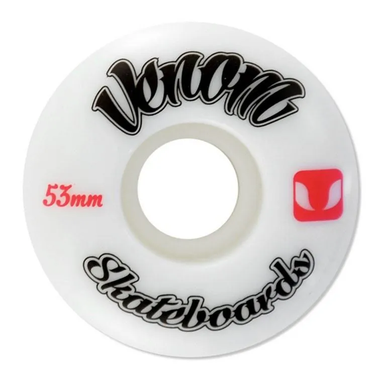 Venom Logo White Skateboard Wheels 50-53mm
