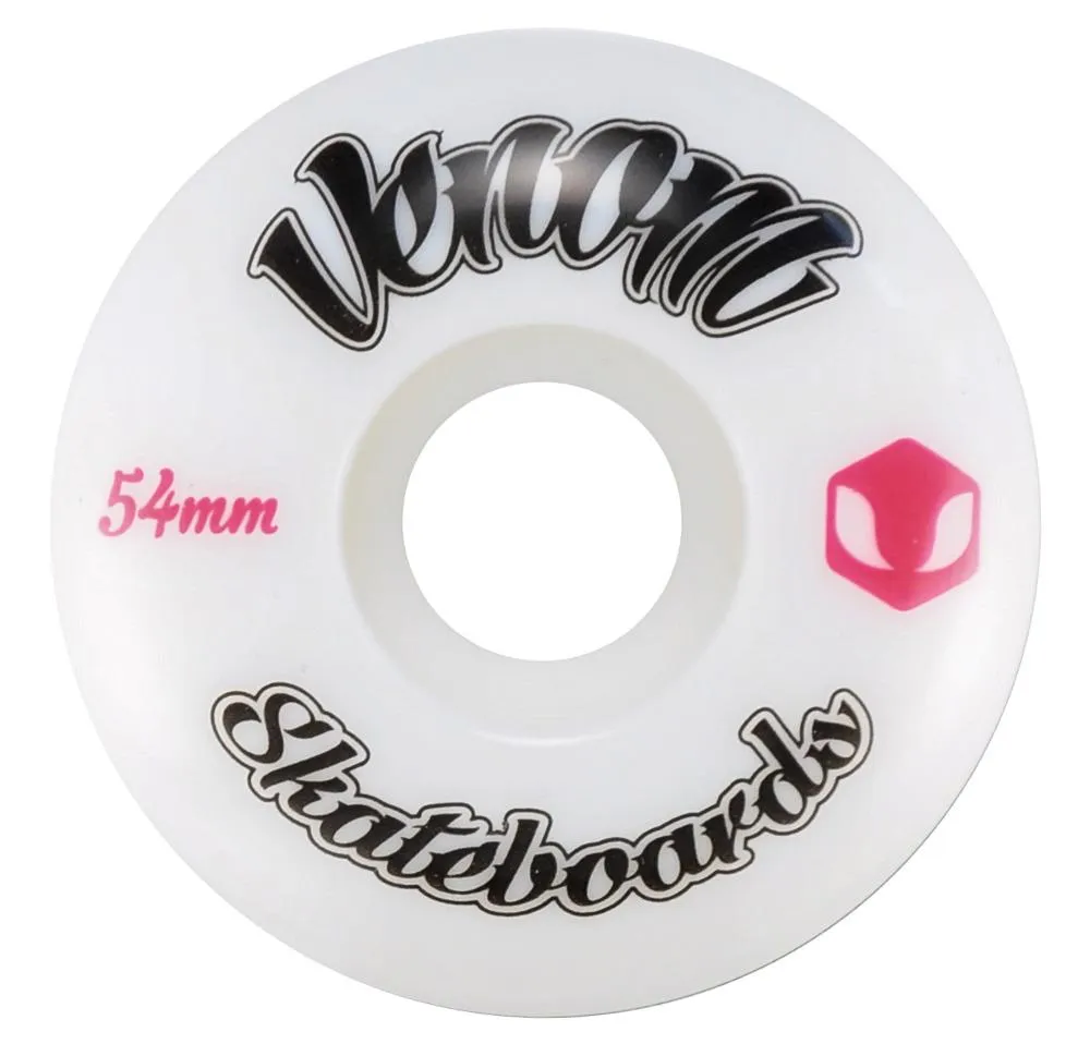 Venom Logo White Skateboard Wheels 50-53mm